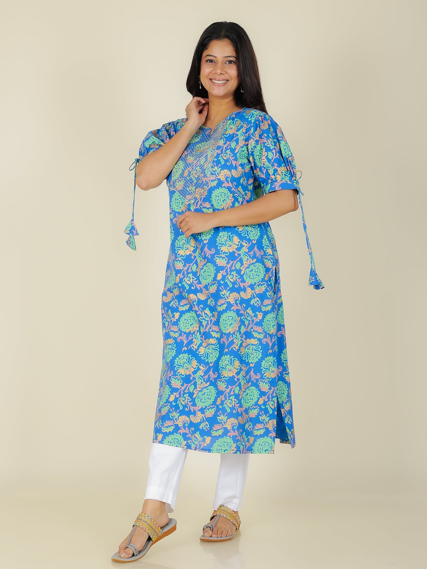 Rayon Floral Kurta