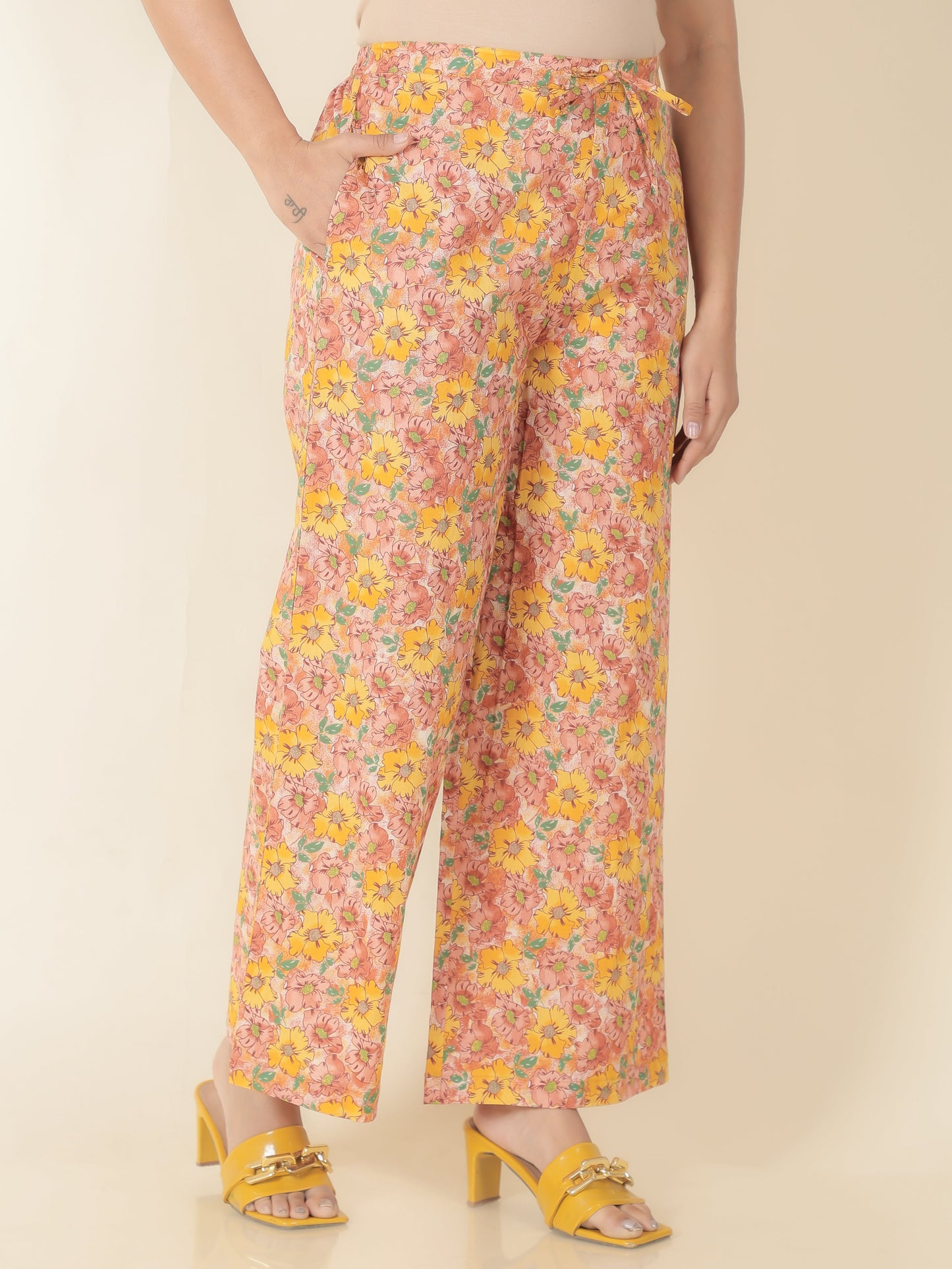 Soft Cotton Floral Palazzo