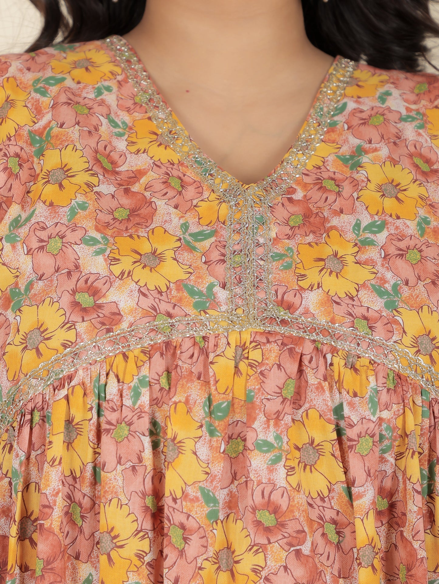 Soft Cotton Floral Kurta