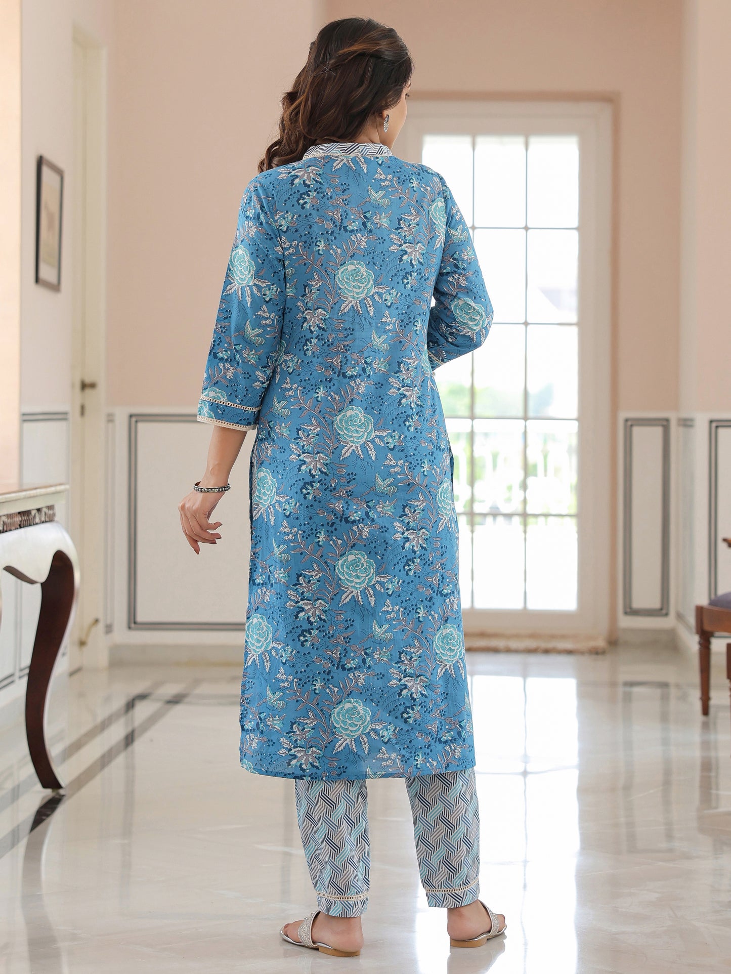 Soft Cotton Floral Kurta