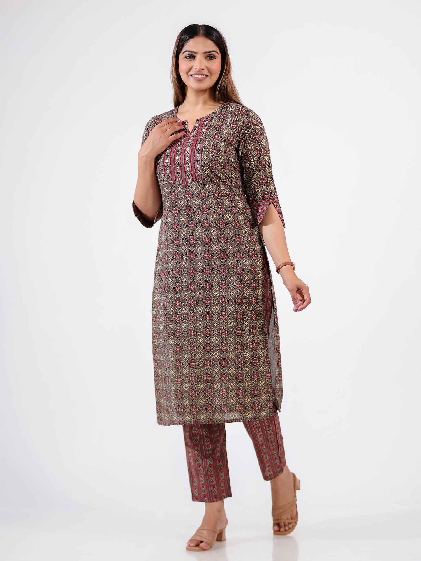 Soft Cotton Ajrakh Kurta