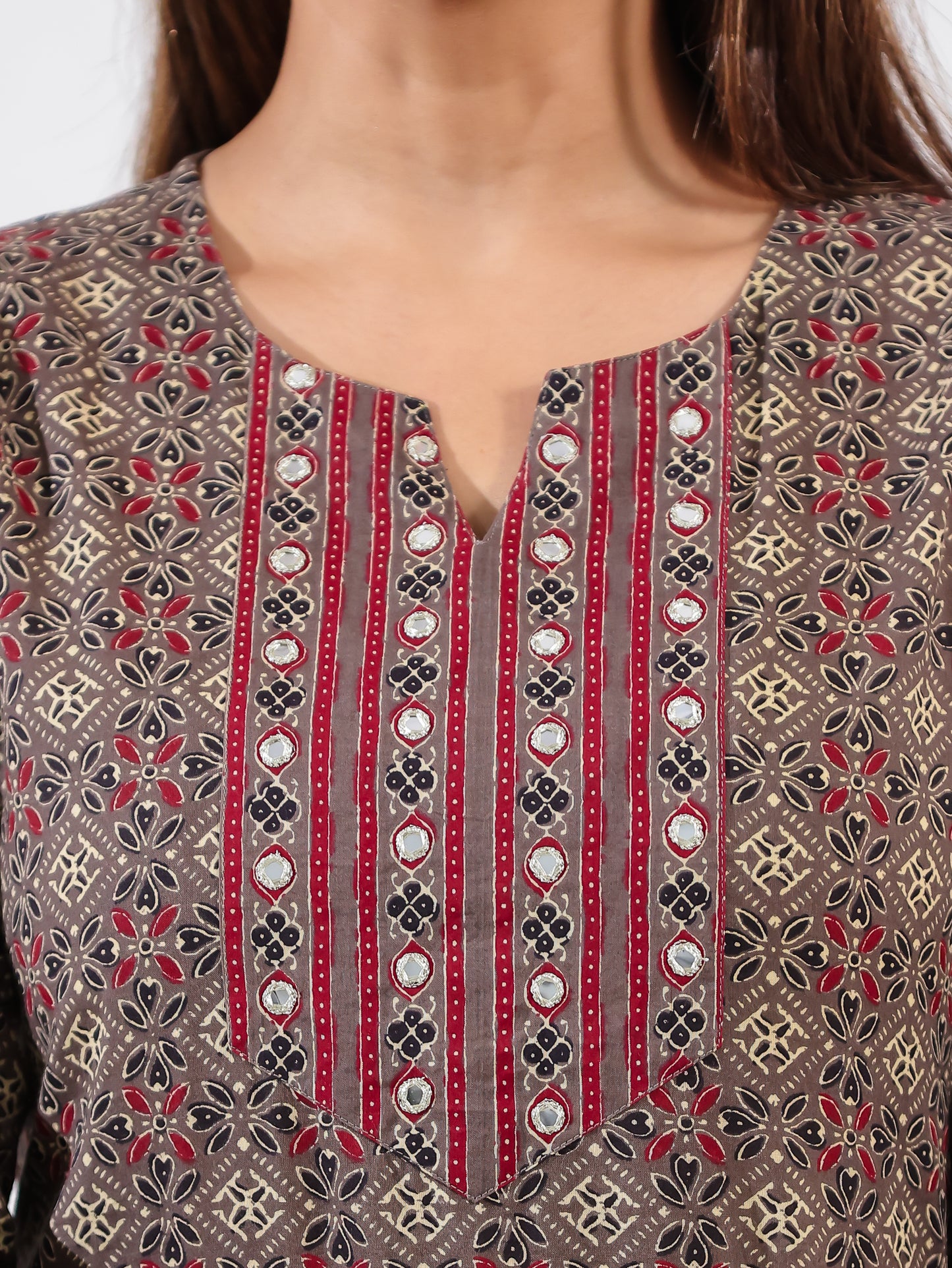 Soft Cotton Ajrakh Kurta