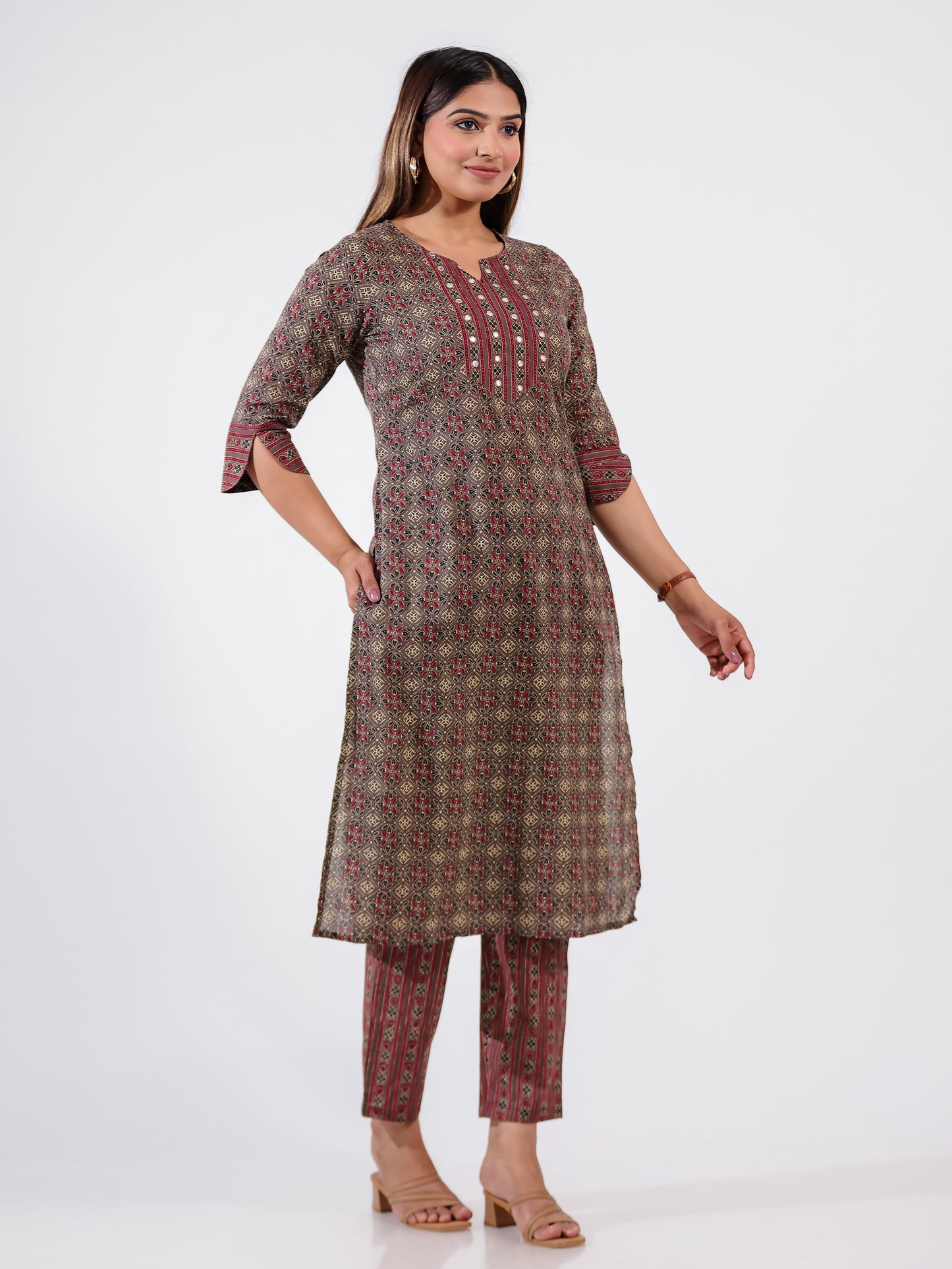 Soft Cotton Ajrakh Kurta