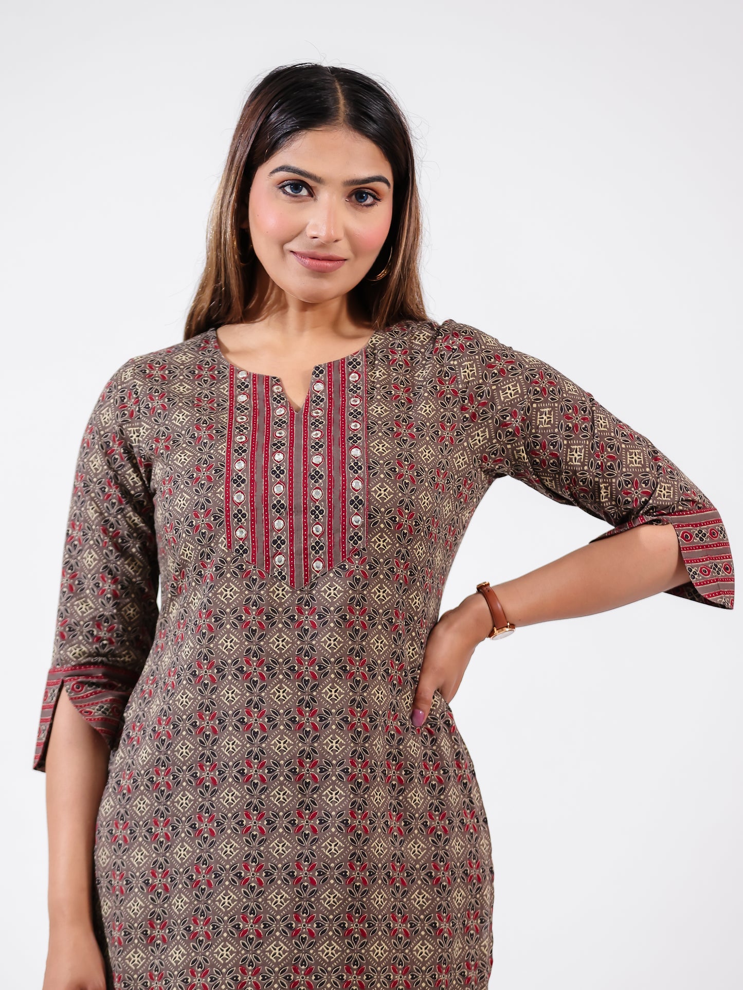 Soft Cotton Ajrakh Kurta