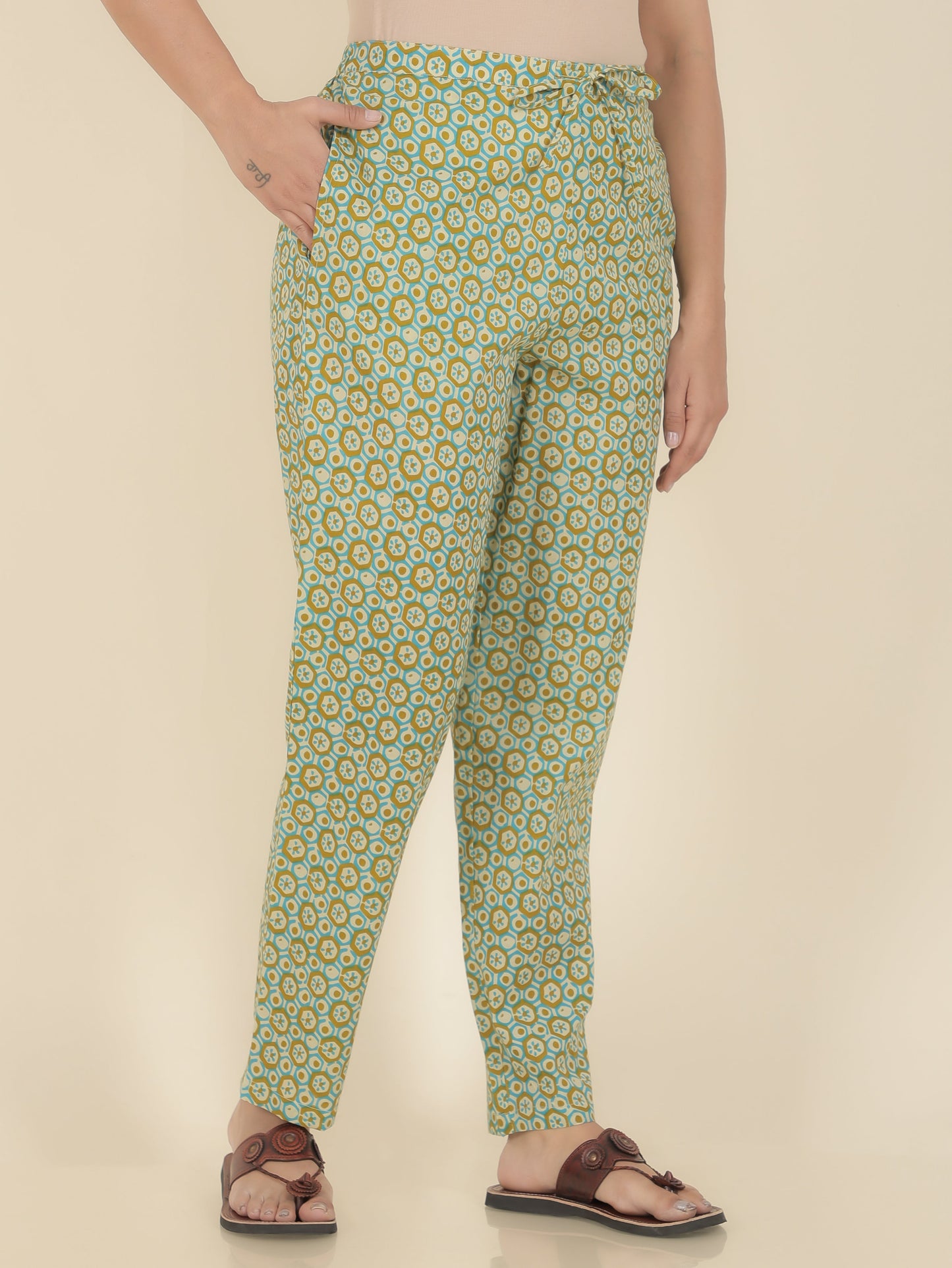 Soft Cotton Geometric Pant