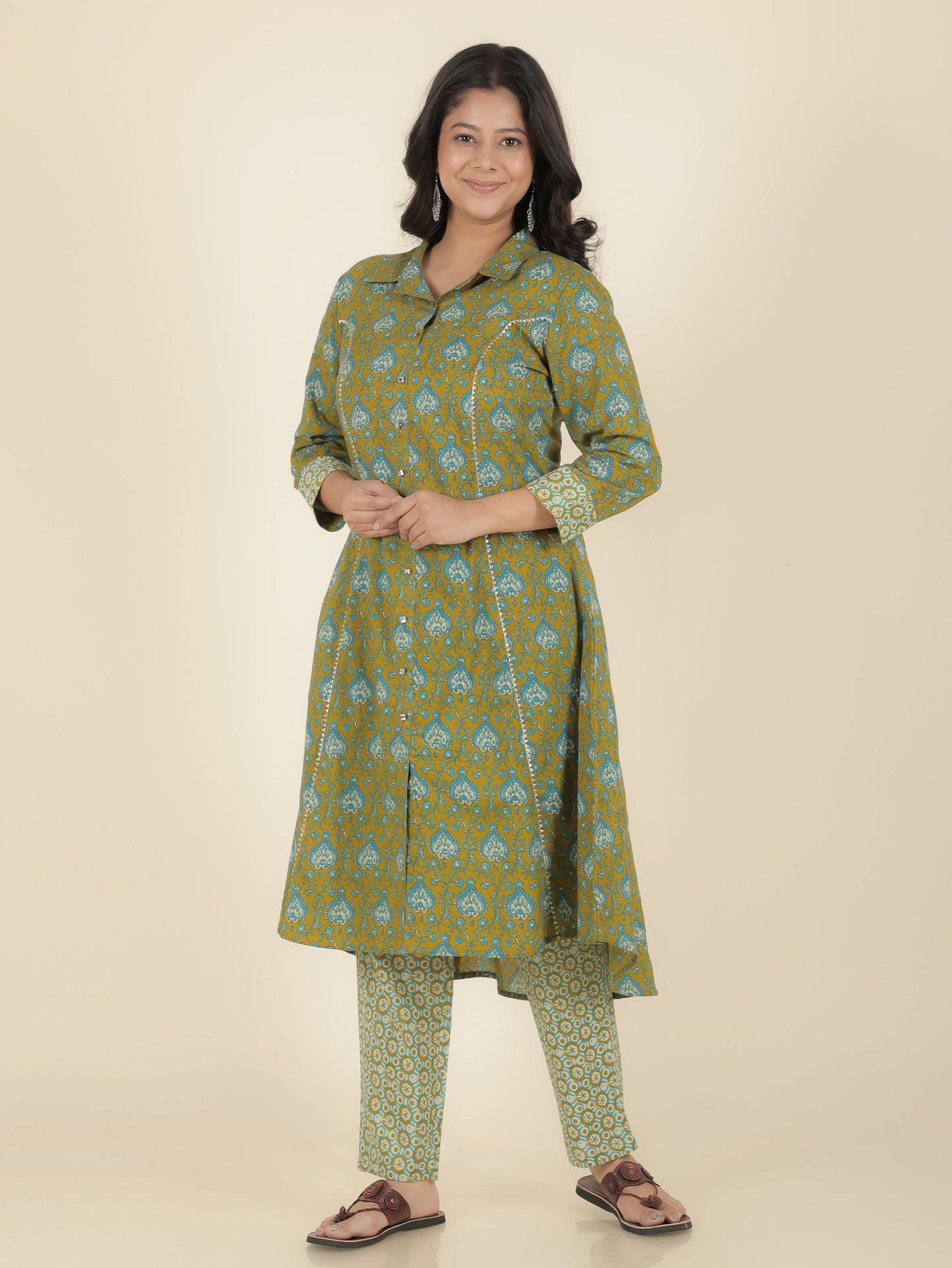 Soft Cotton Floral Kurta