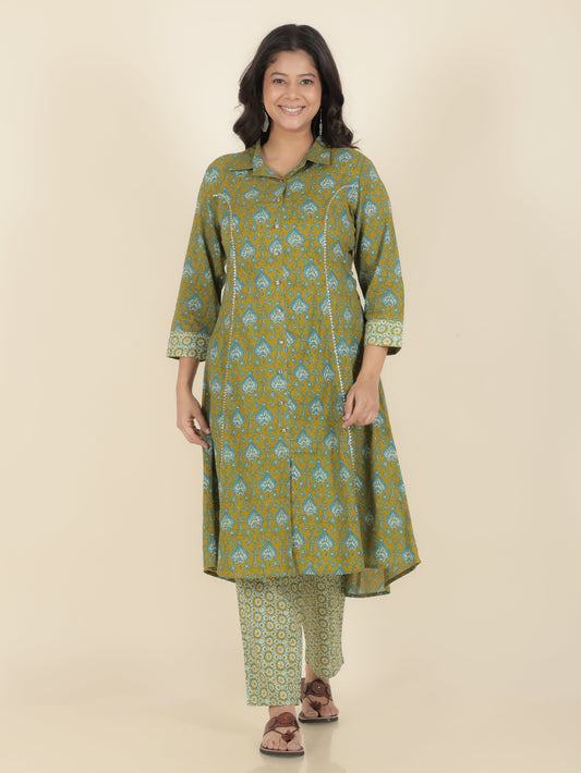 Soft Cotton Floral Kurta