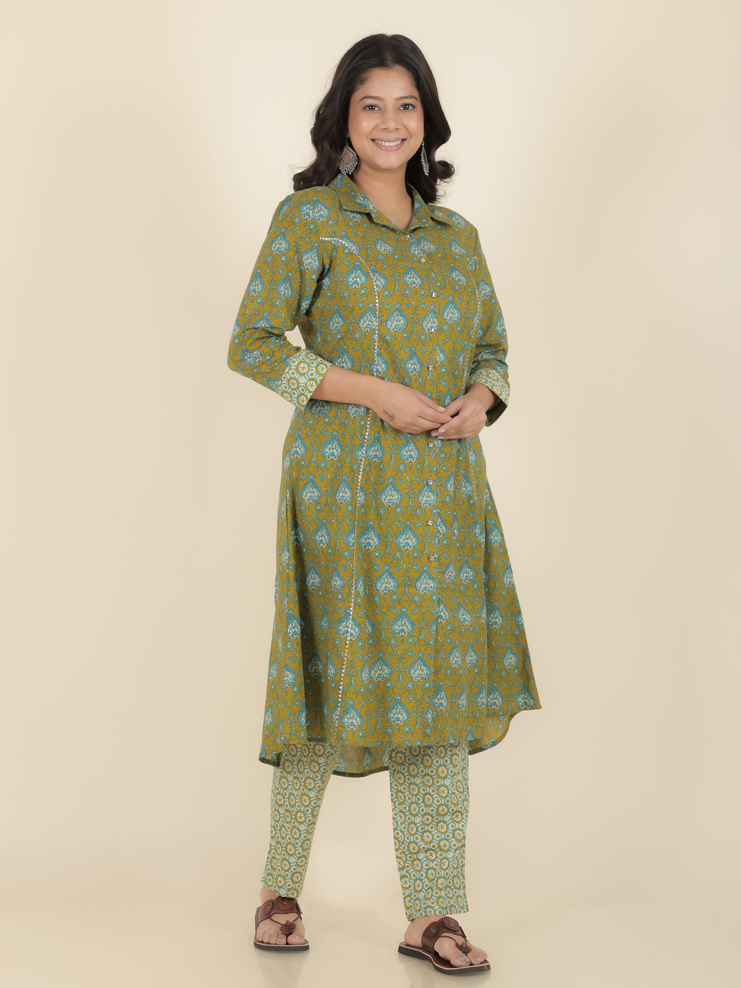 Soft Cotton Floral Kurta