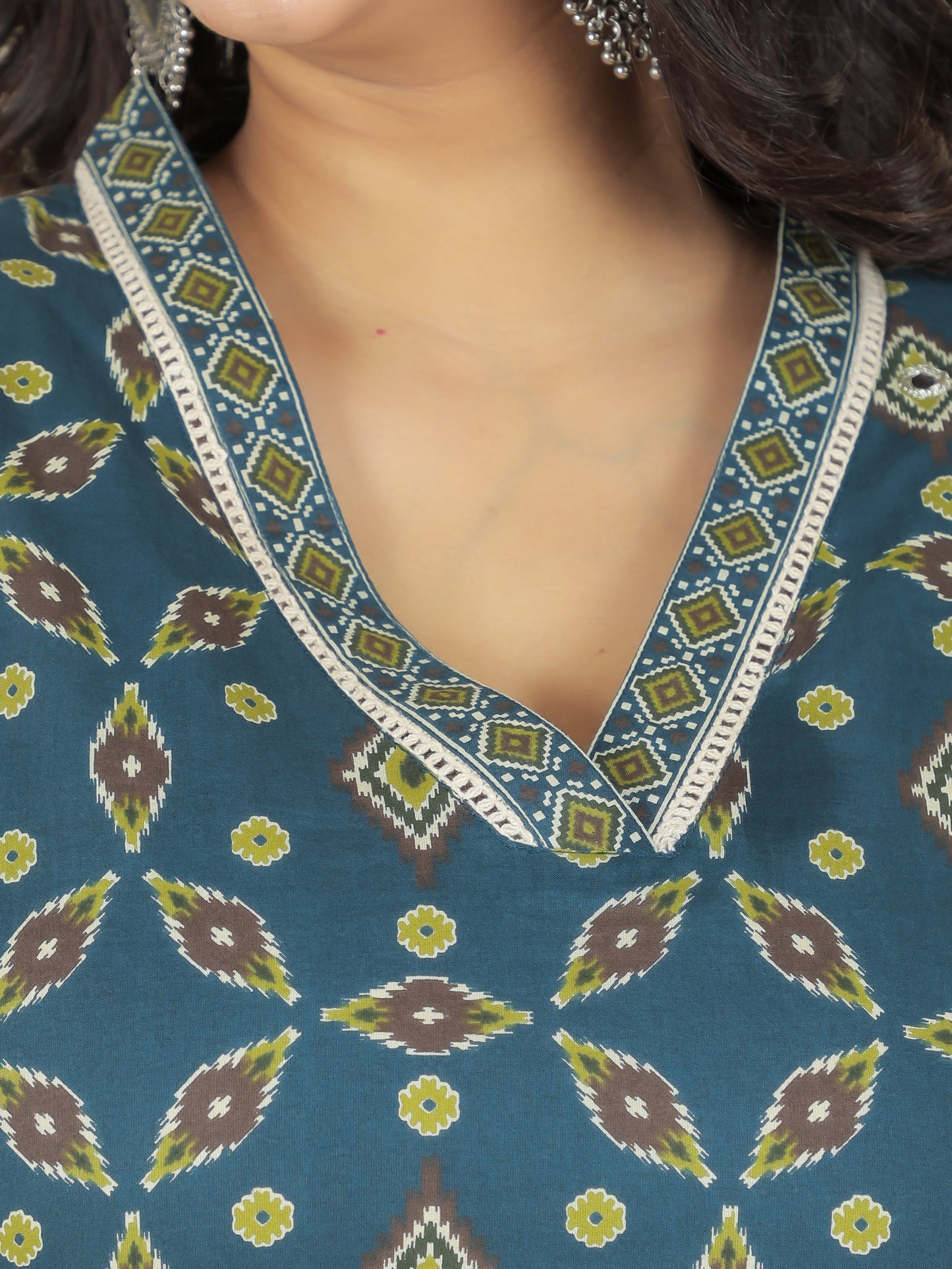 Soft Cotton Geometric Kurta