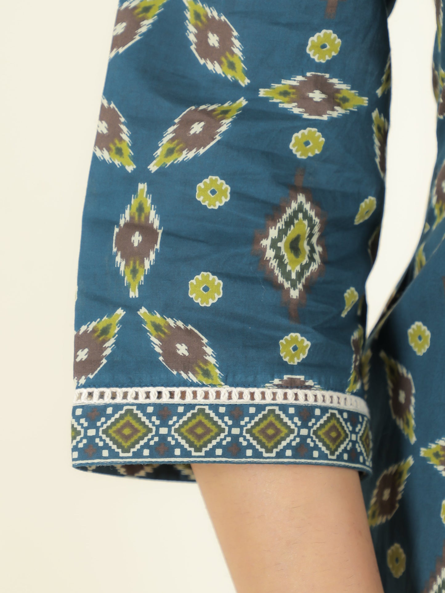 Soft Cotton Geometric Kurta