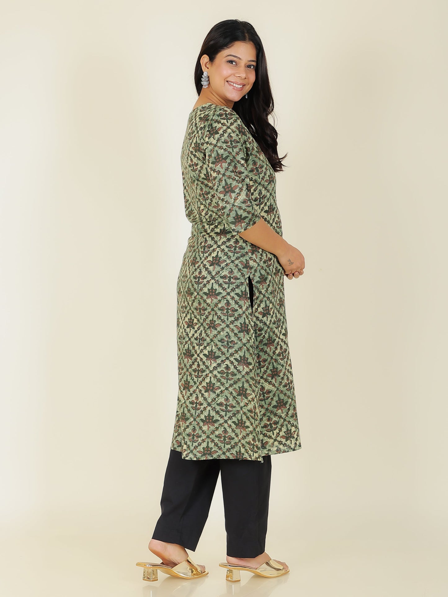 Soft Cotton Floral Kurta