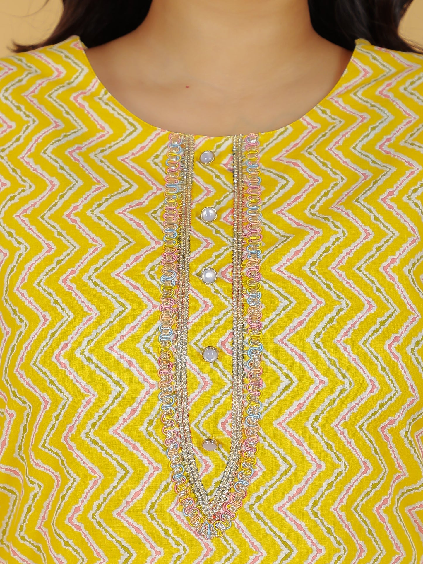 Soft Cotton Chevron Kurta