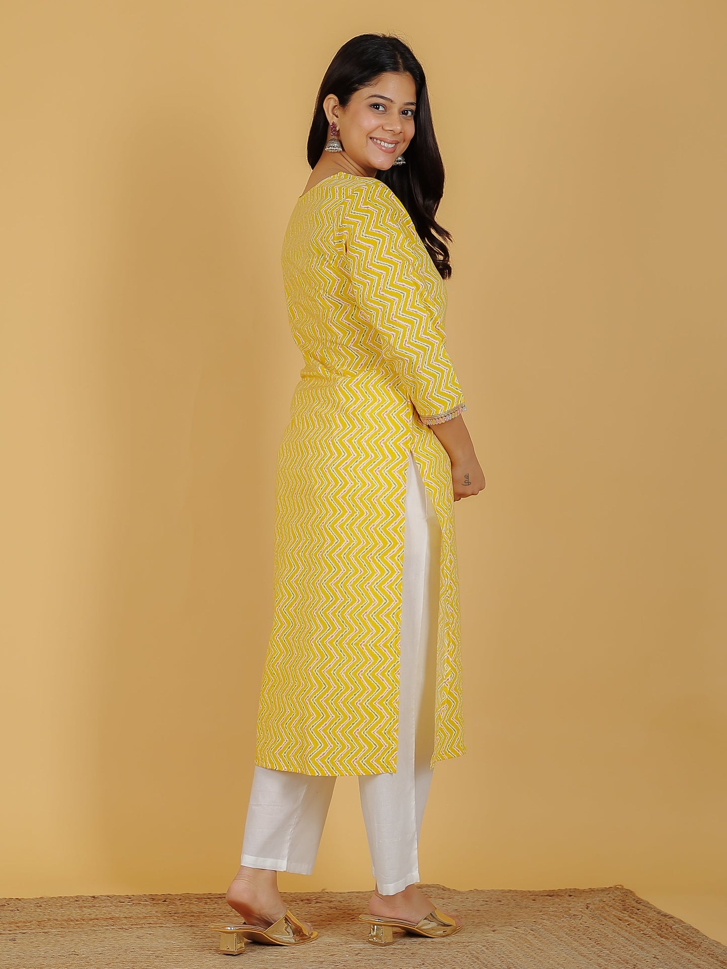 Soft Cotton Chevron Kurta