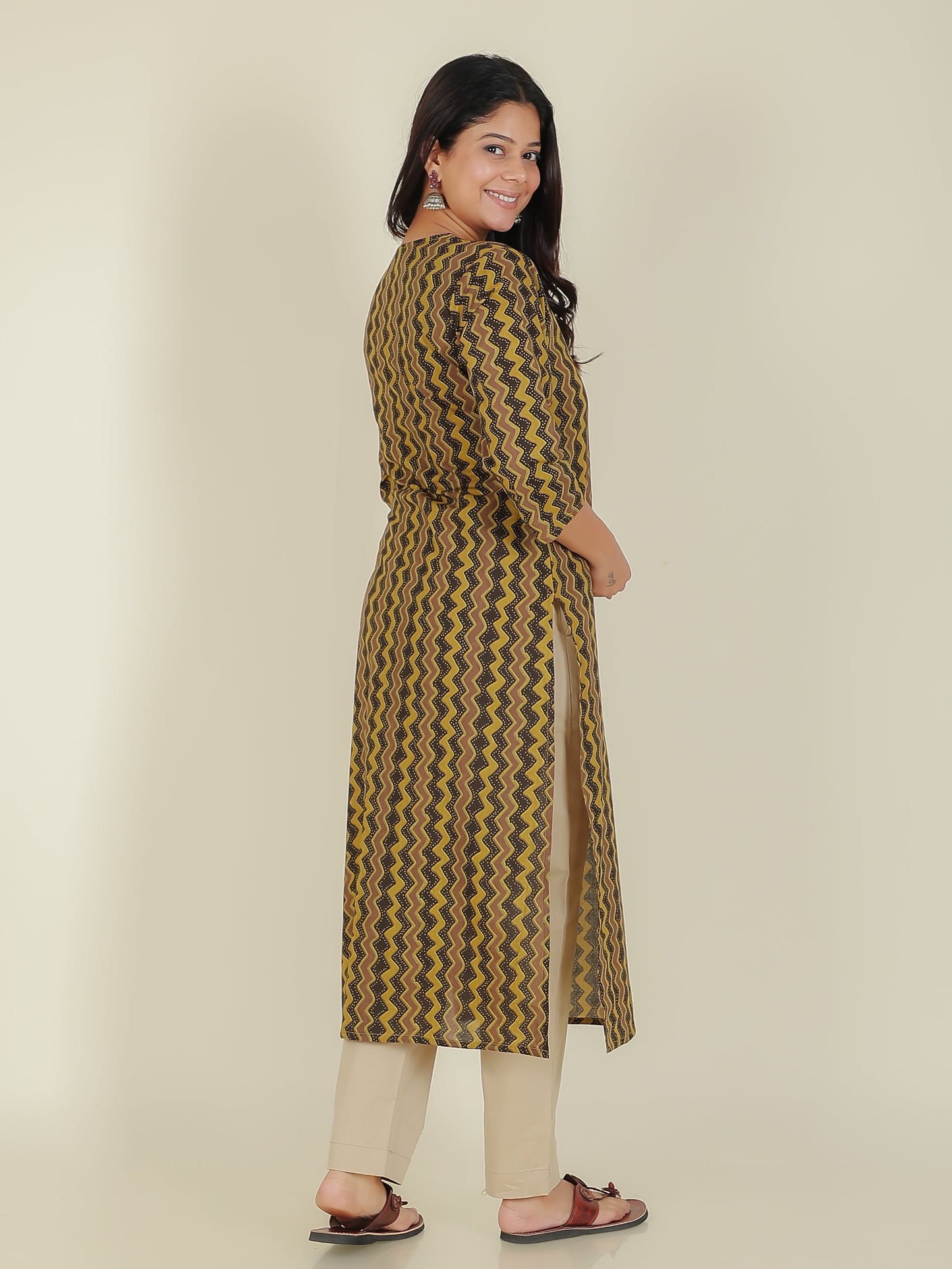 Soft Cotton Chevron Kurta