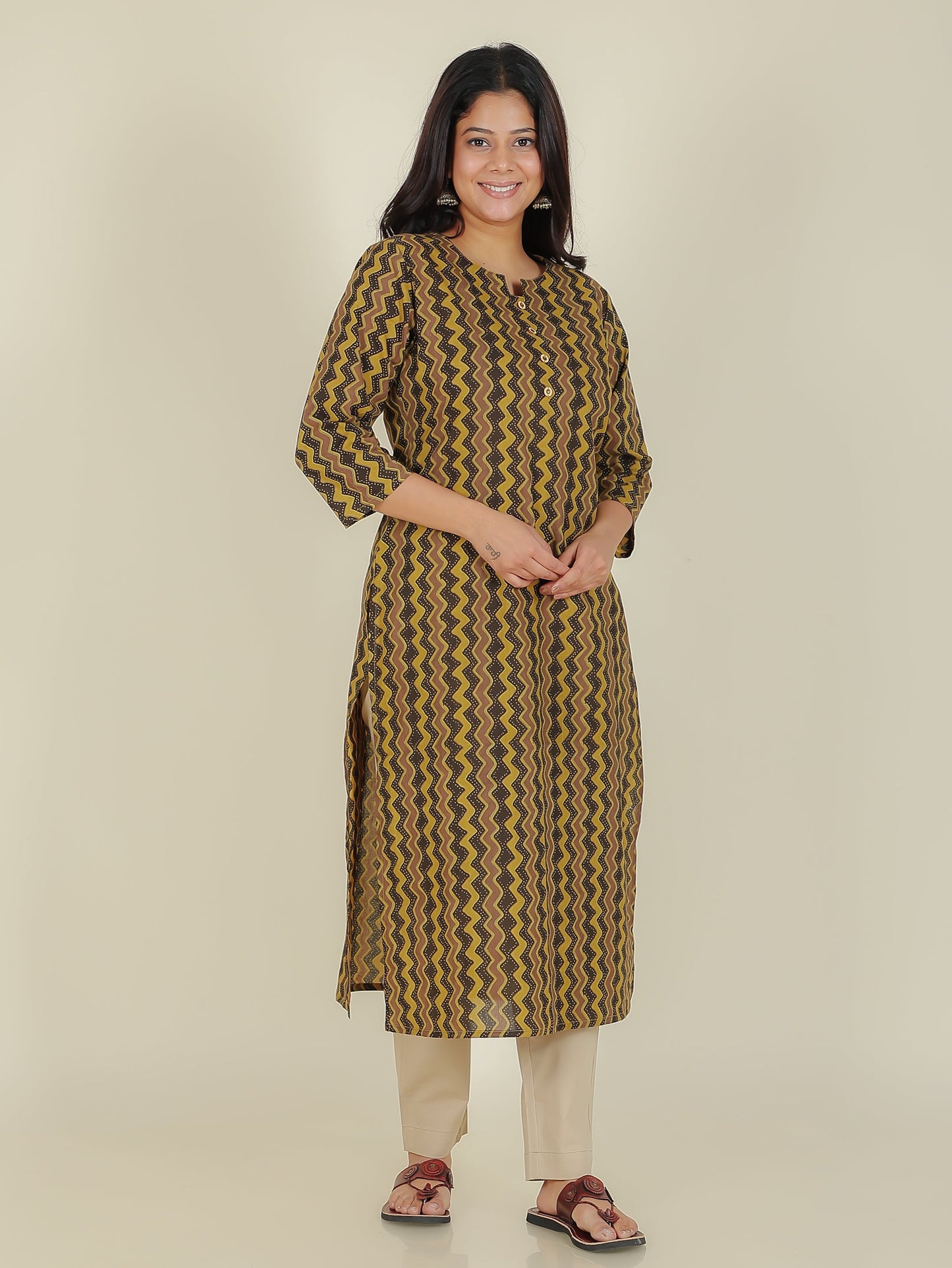 Soft Cotton Chevron Kurta