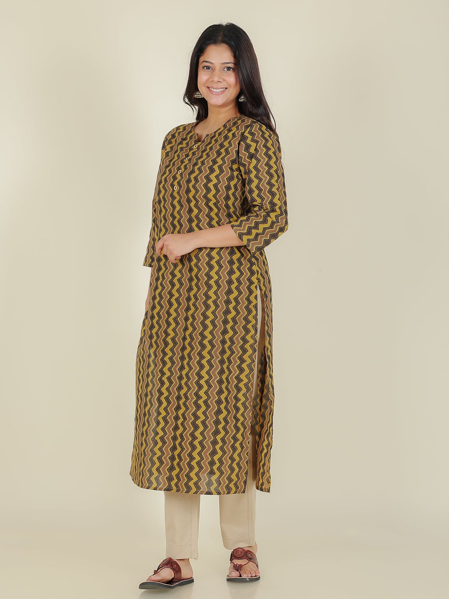 Soft Cotton Chevron Kurta