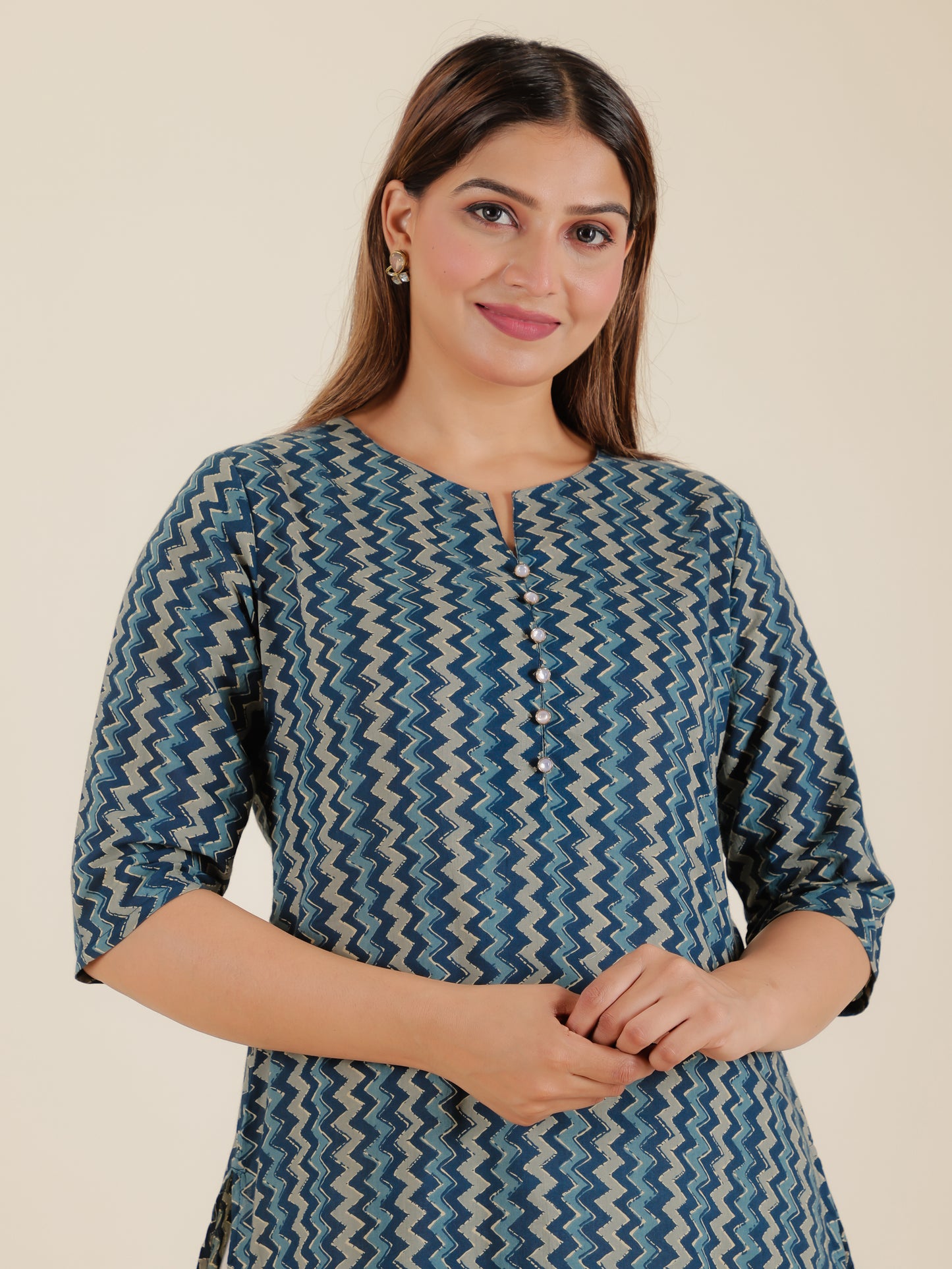 Soft Cotton Chevron Kurta