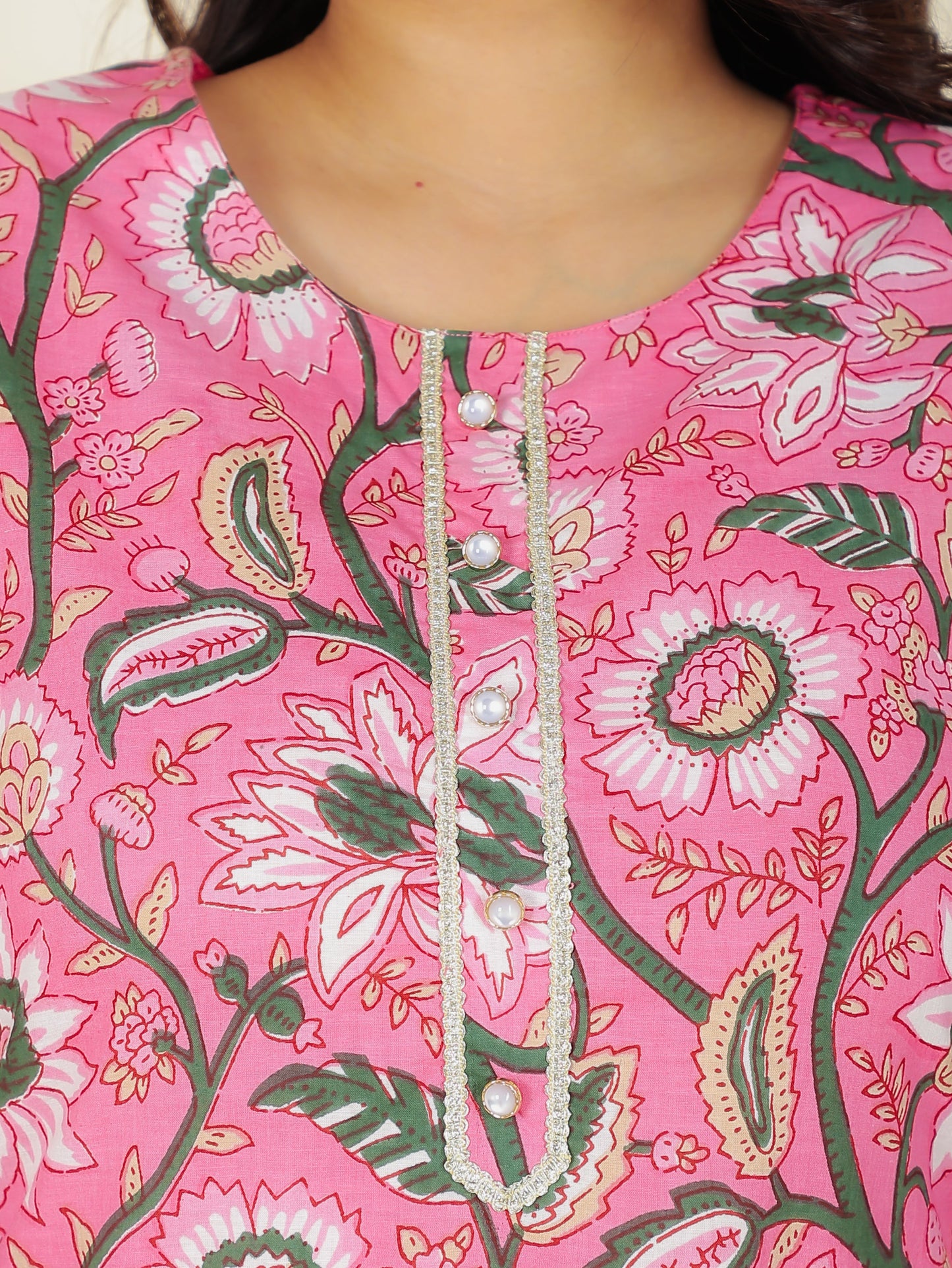 Soft Cotton Floral Kurta