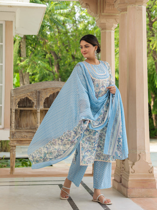 Voile Cotton Geometric Dupatta