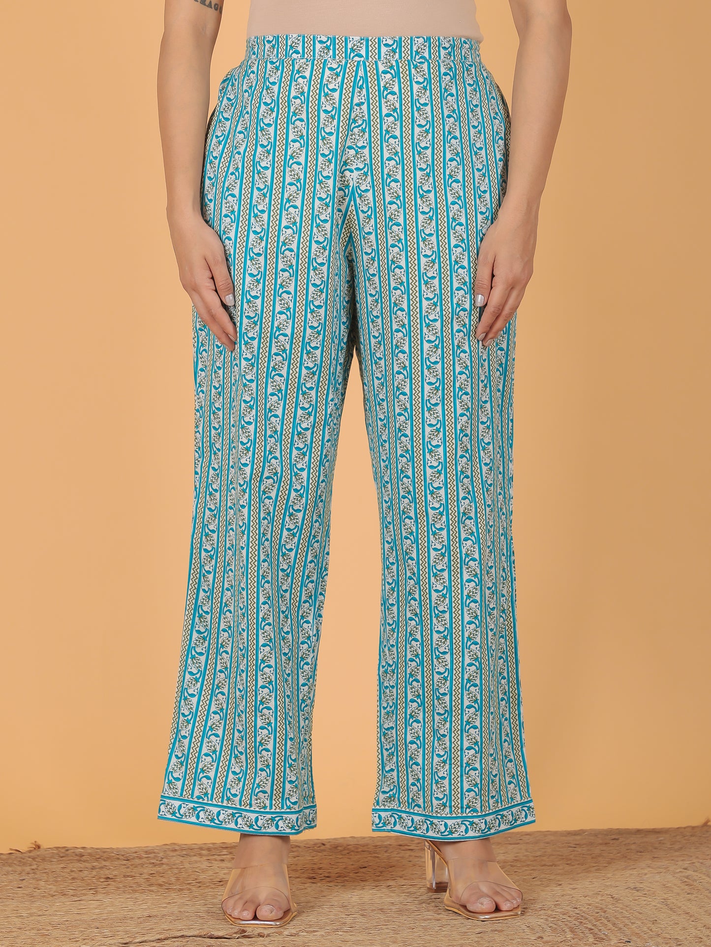 Soft Cotton Striped Pant