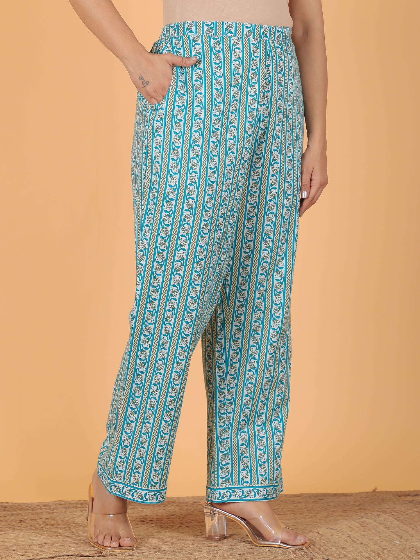 Soft Cotton Striped Pant