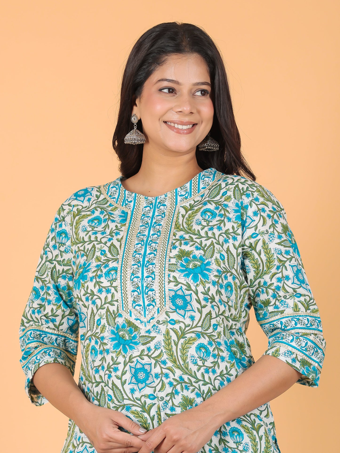 Soft Cotton Floral Kurta