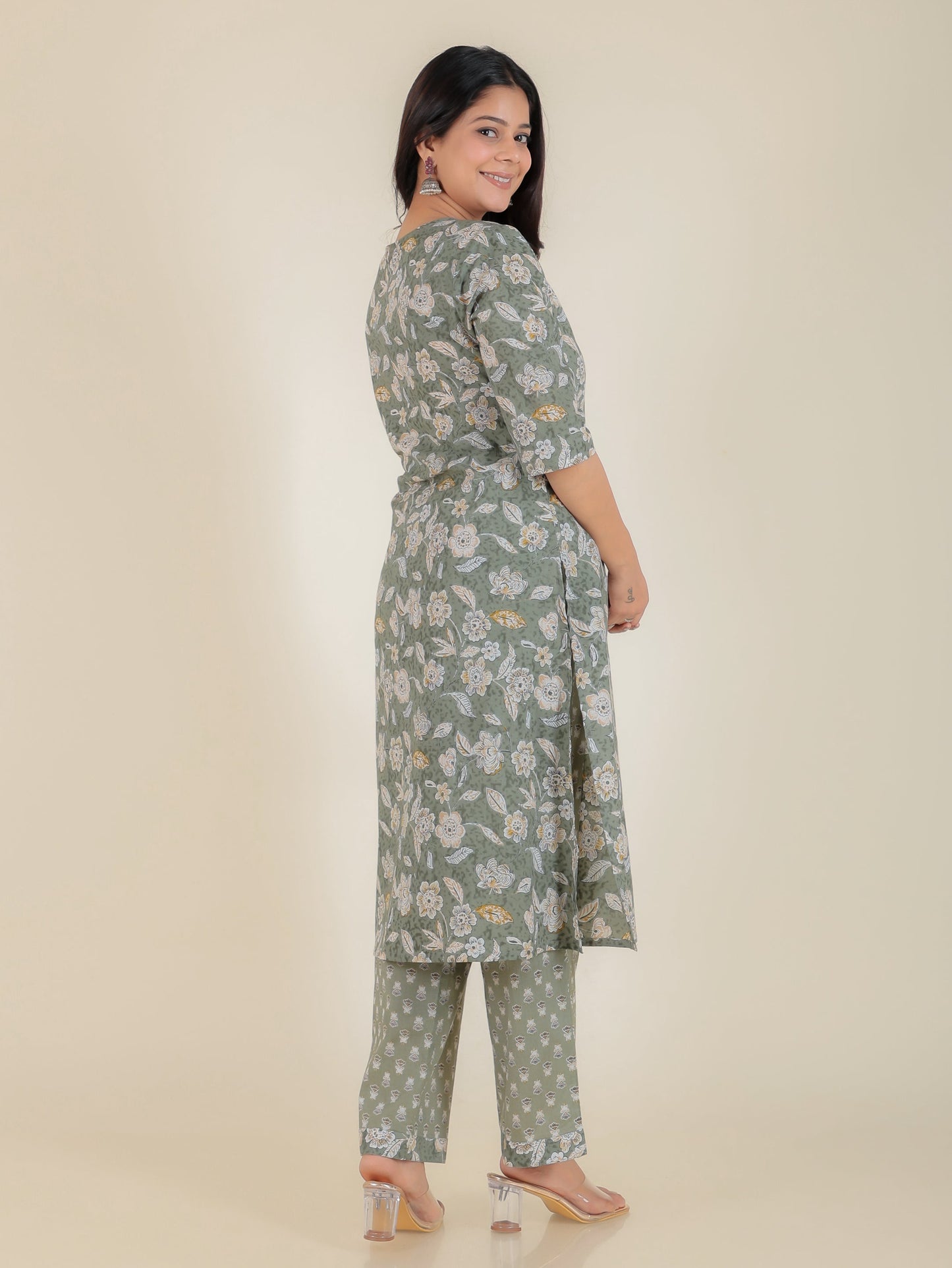 Soft Cotton Floral Kurta