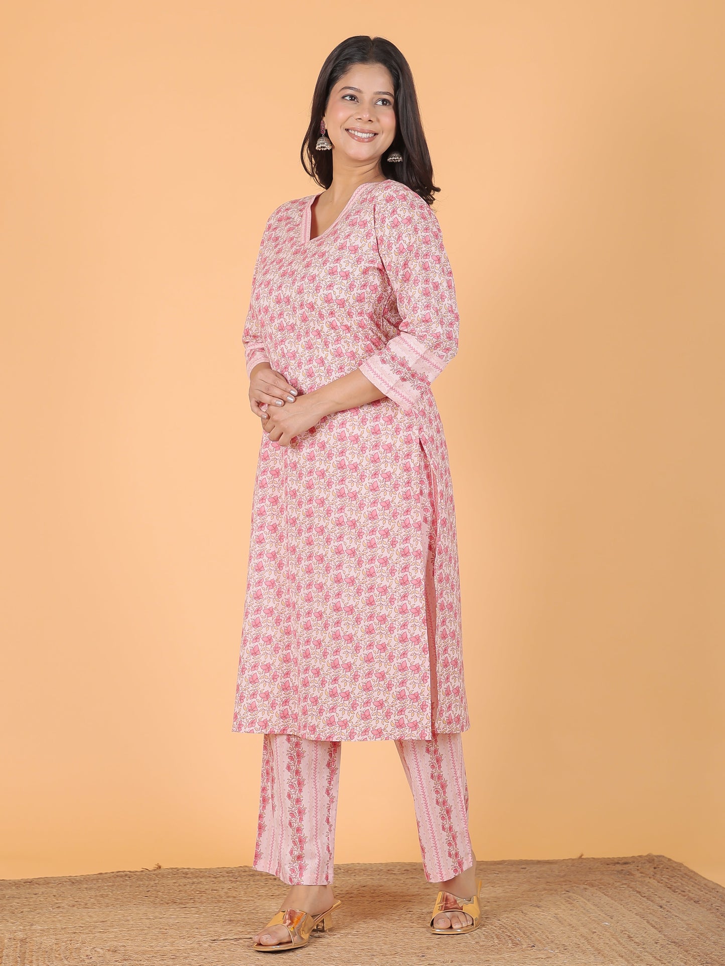 Soft Cotton Floral Kurta