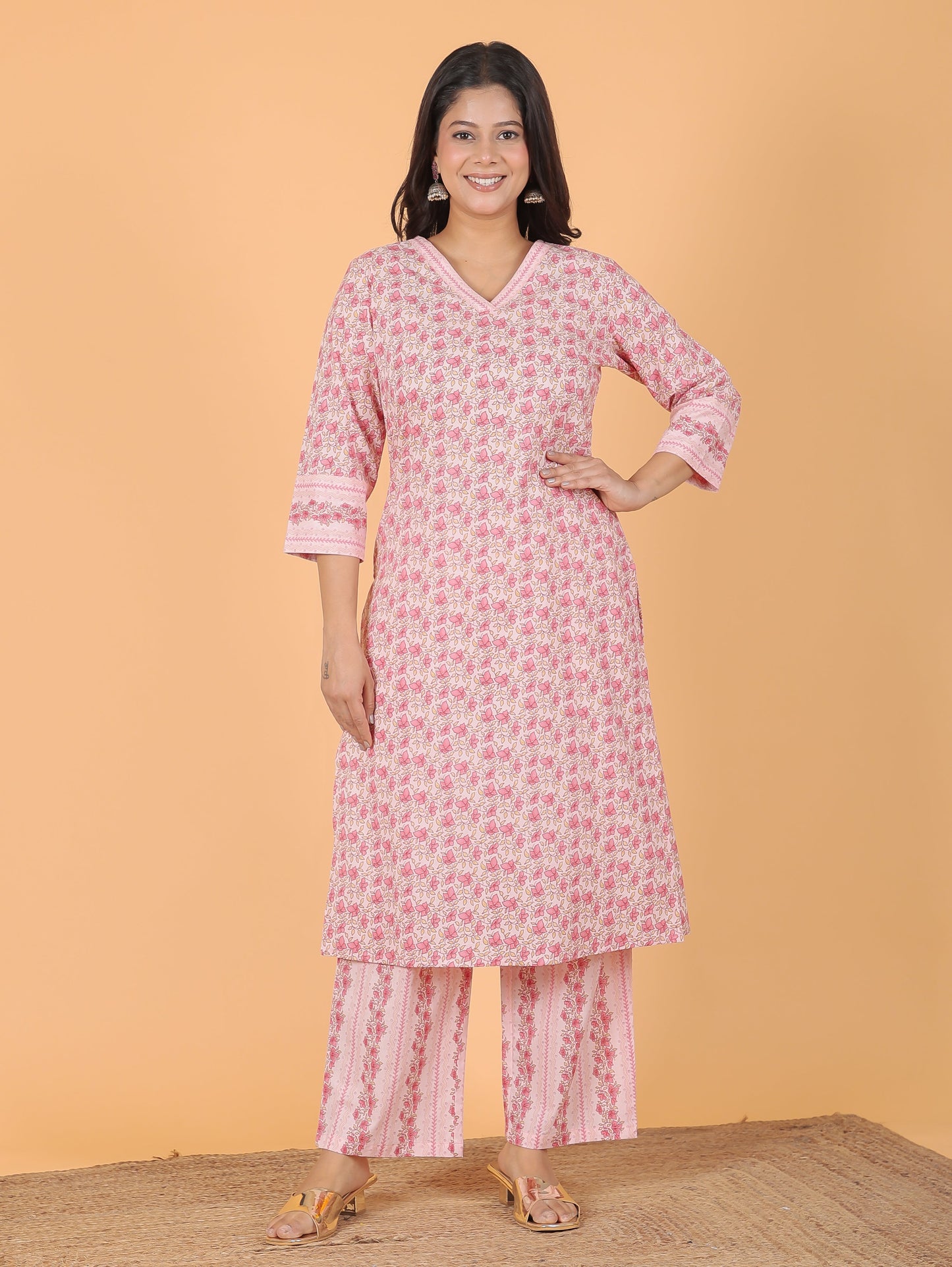 Soft Cotton Floral Kurta