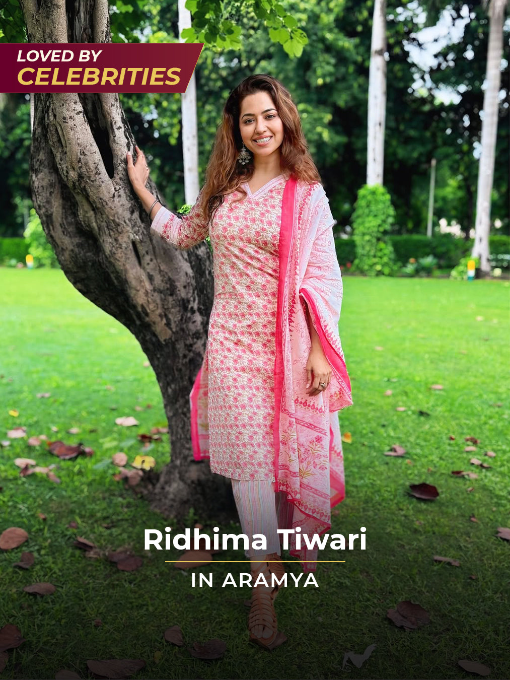 Soft Cotton Floral A-line Pink Kurta