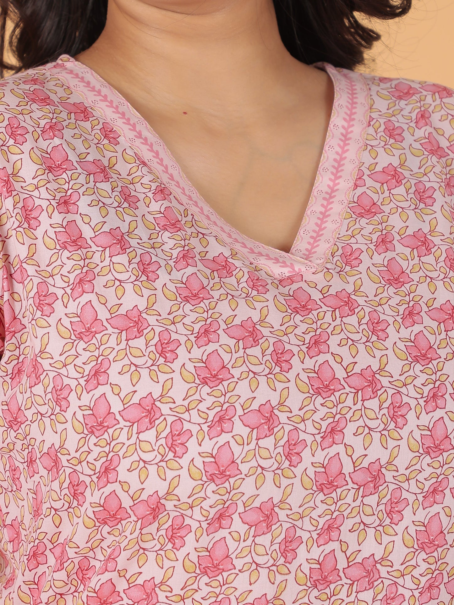 Soft Cotton Floral Kurta