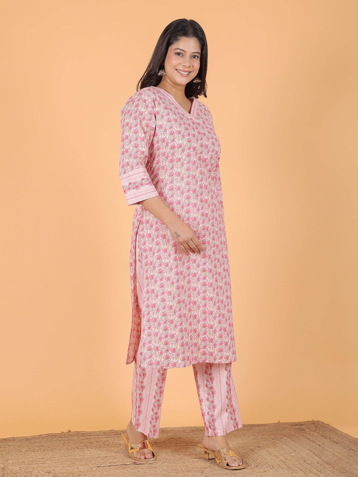 Soft Cotton Floral Kurta