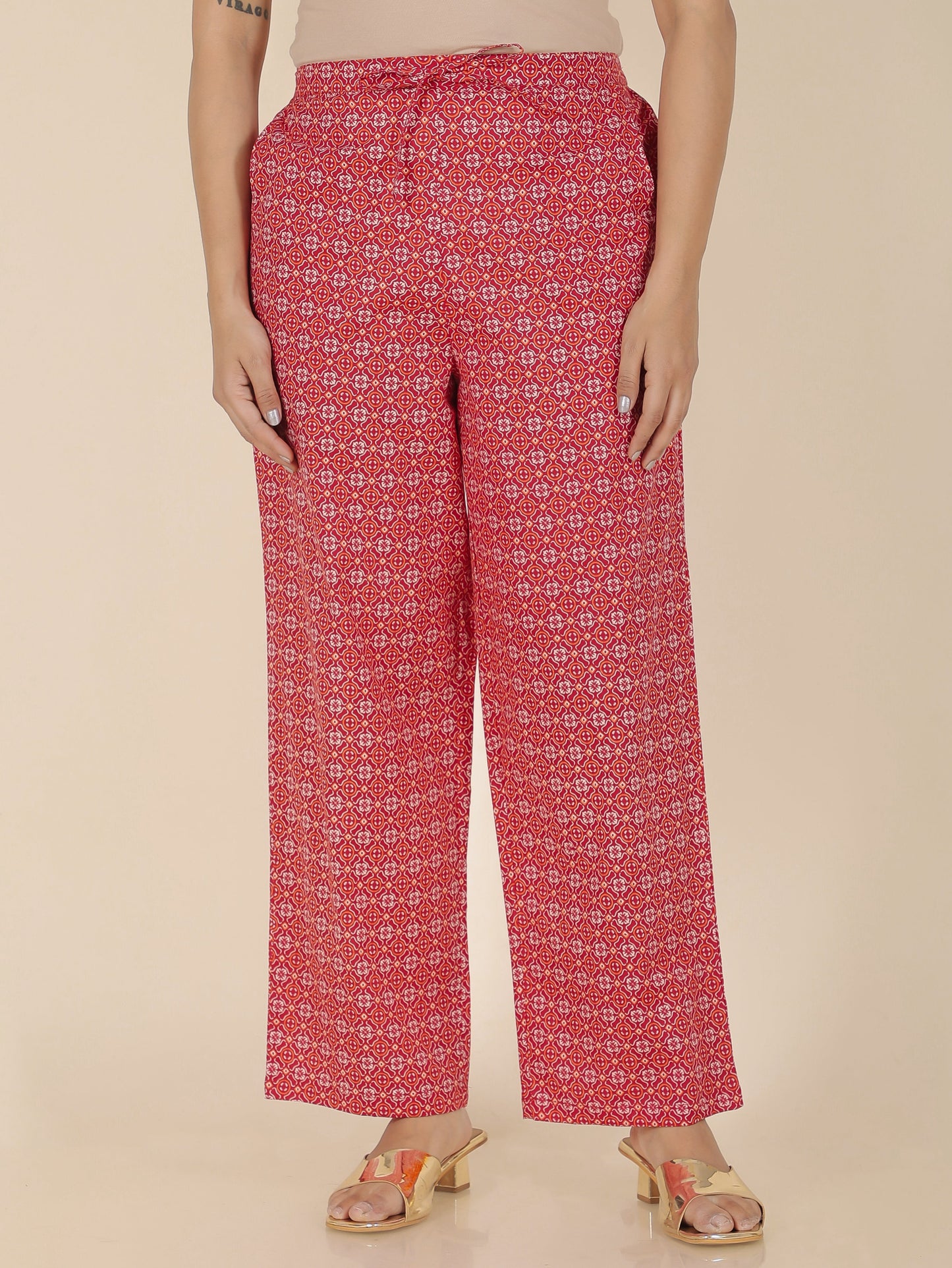 Soft Cotton Geometric Pant