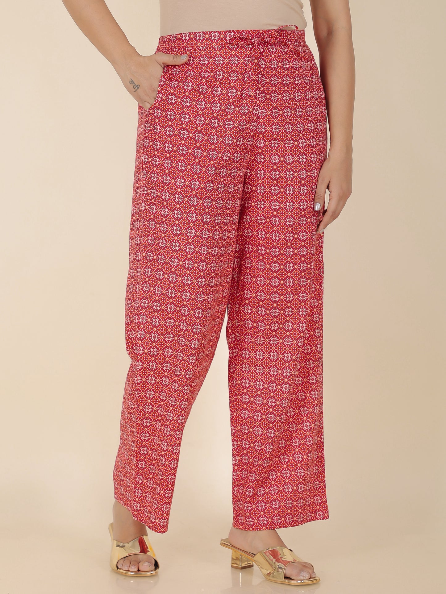 Soft Cotton Geometric Pant