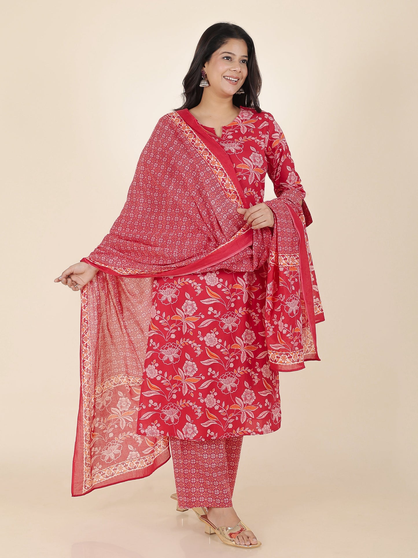 Soft Cotton Floral Kurta