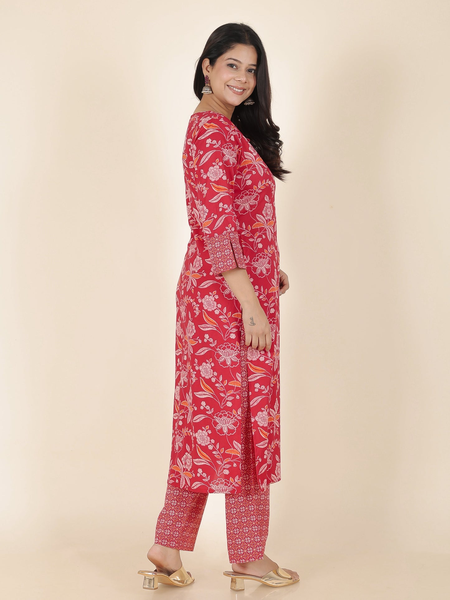 Soft Cotton Floral Kurta