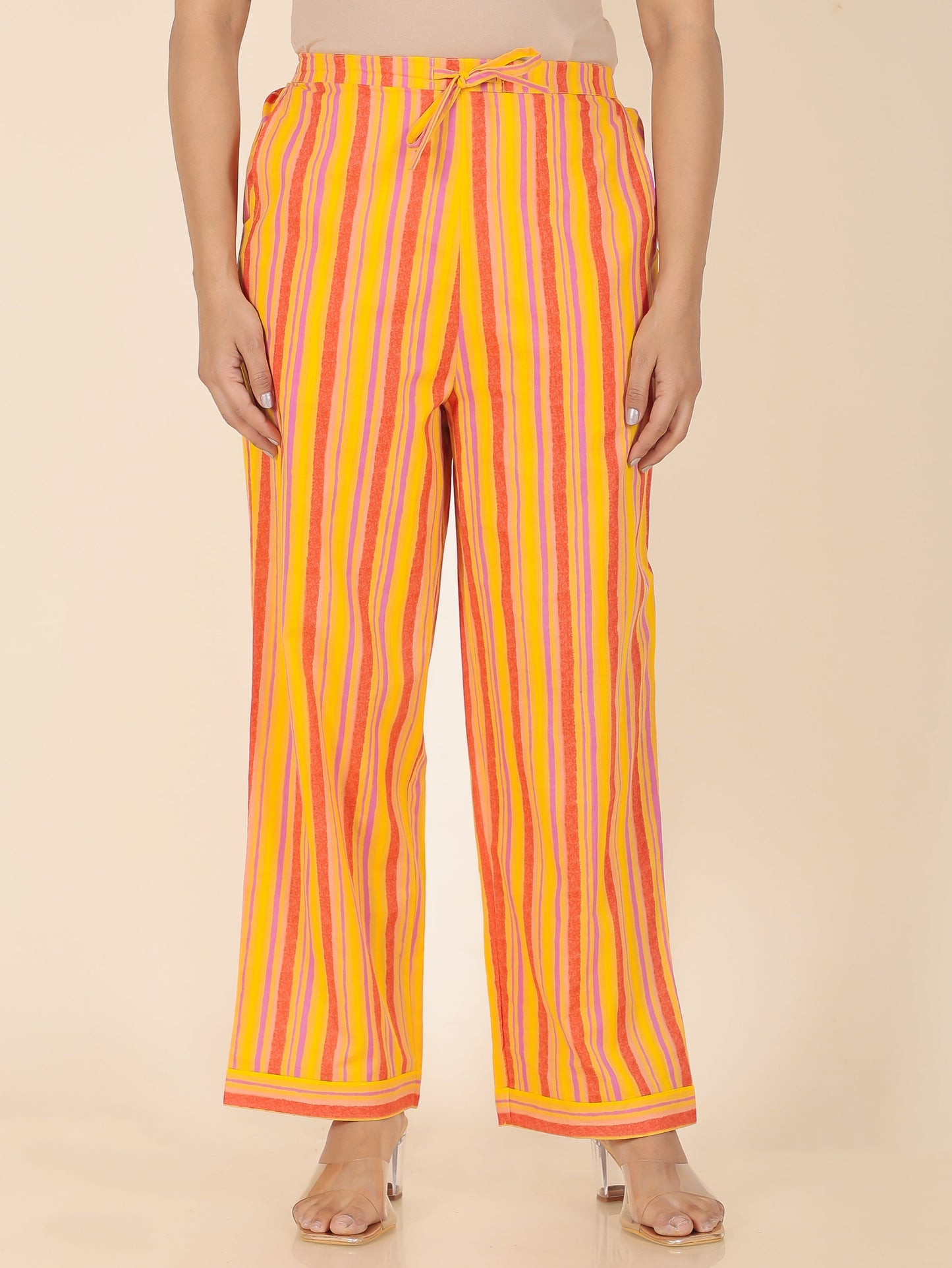 Soft Cotton Striped Pant