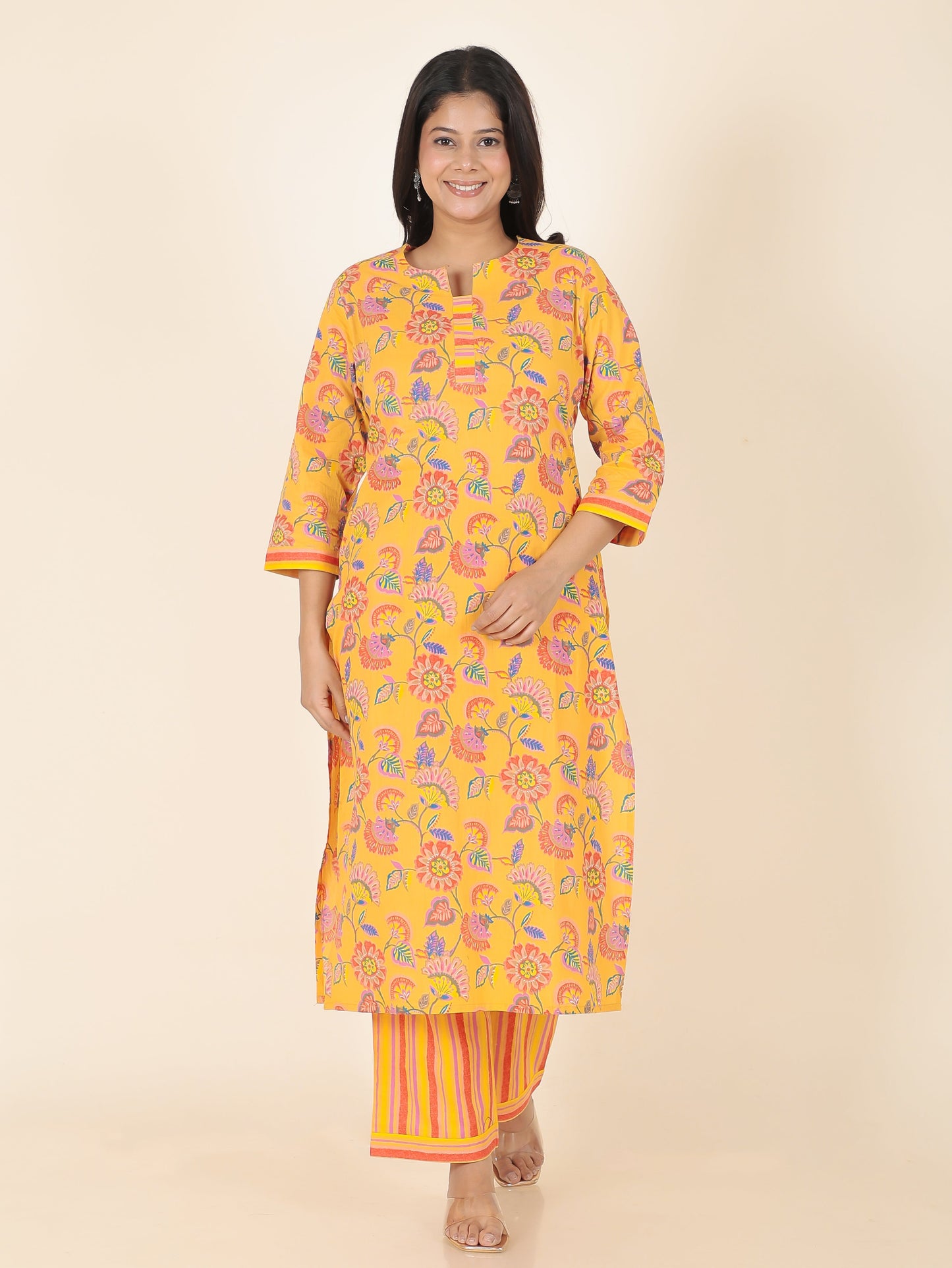 Soft Cotton Floral Kurta