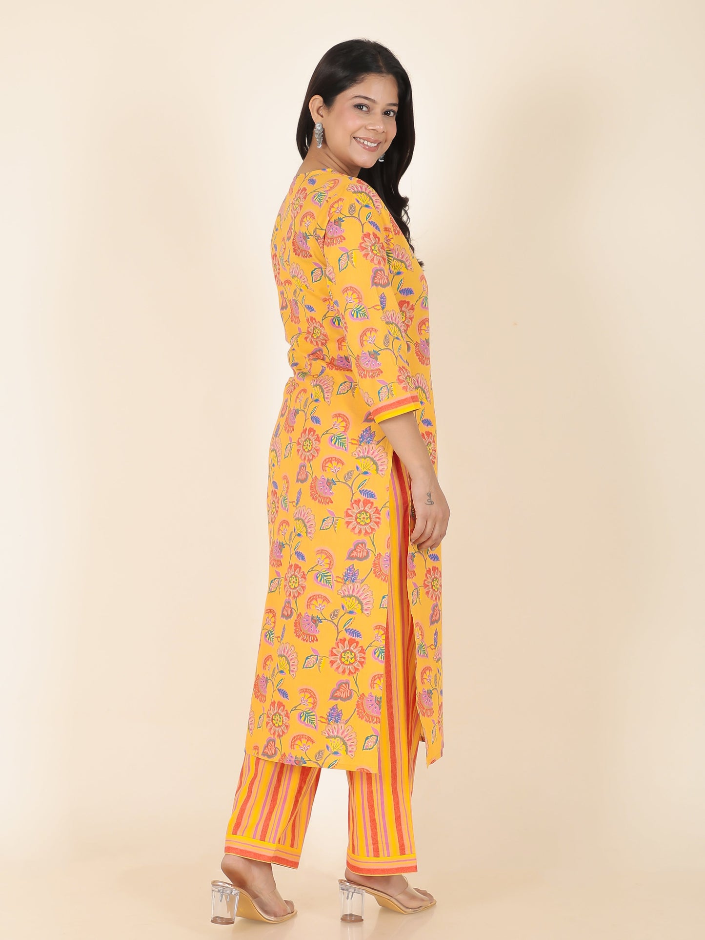 Soft Cotton Floral Kurta