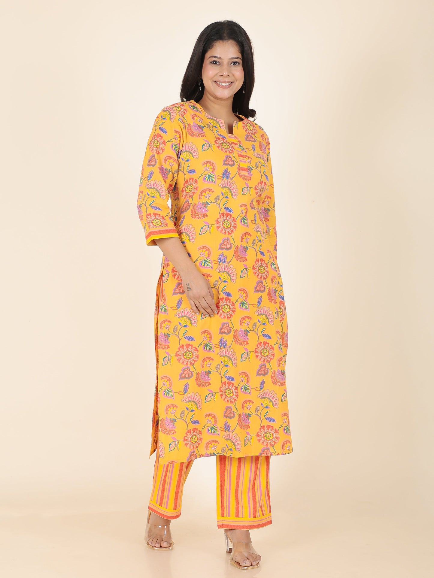 Soft Cotton Floral Kurta