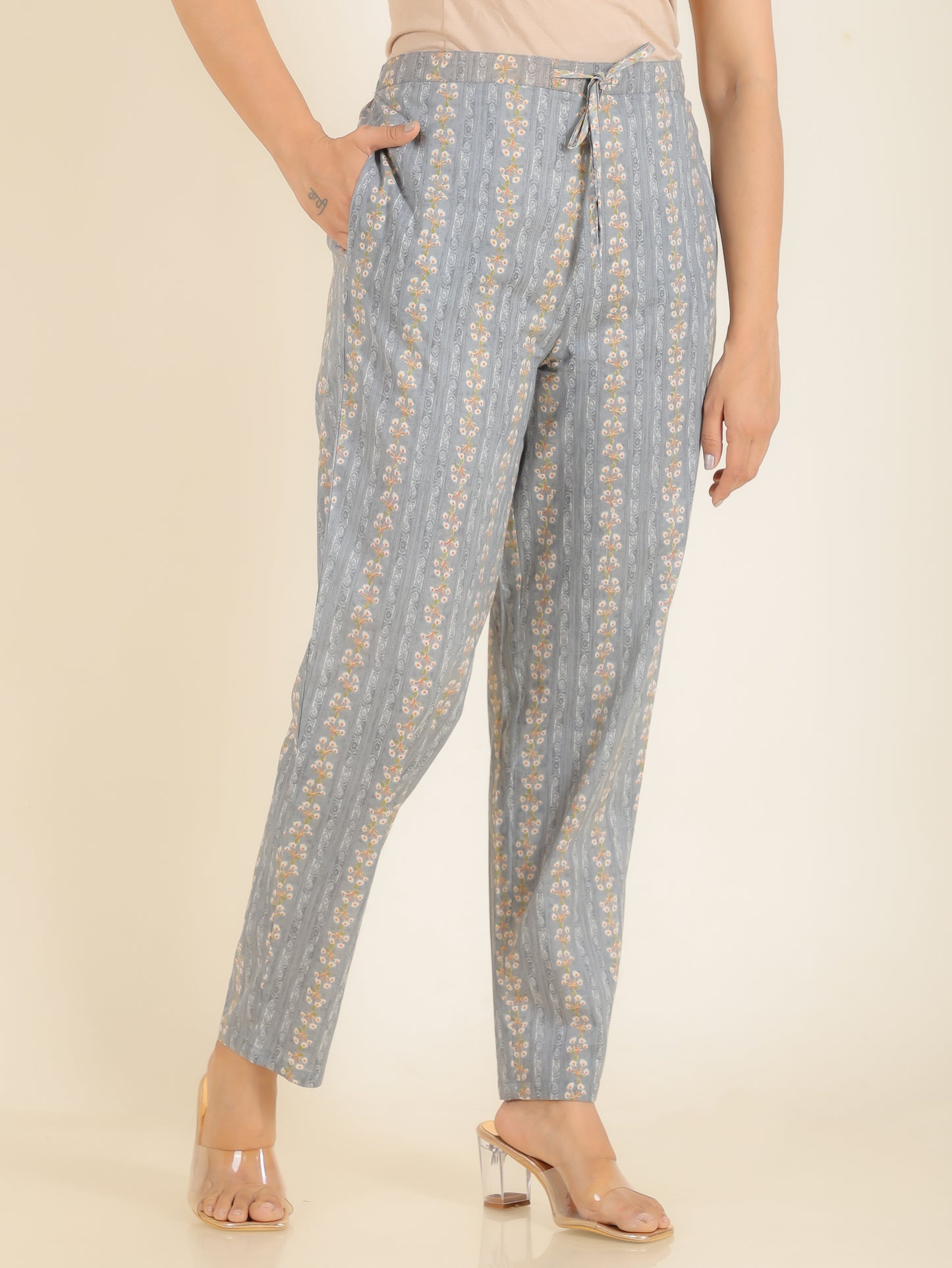 Soft Cotton Striped Pant