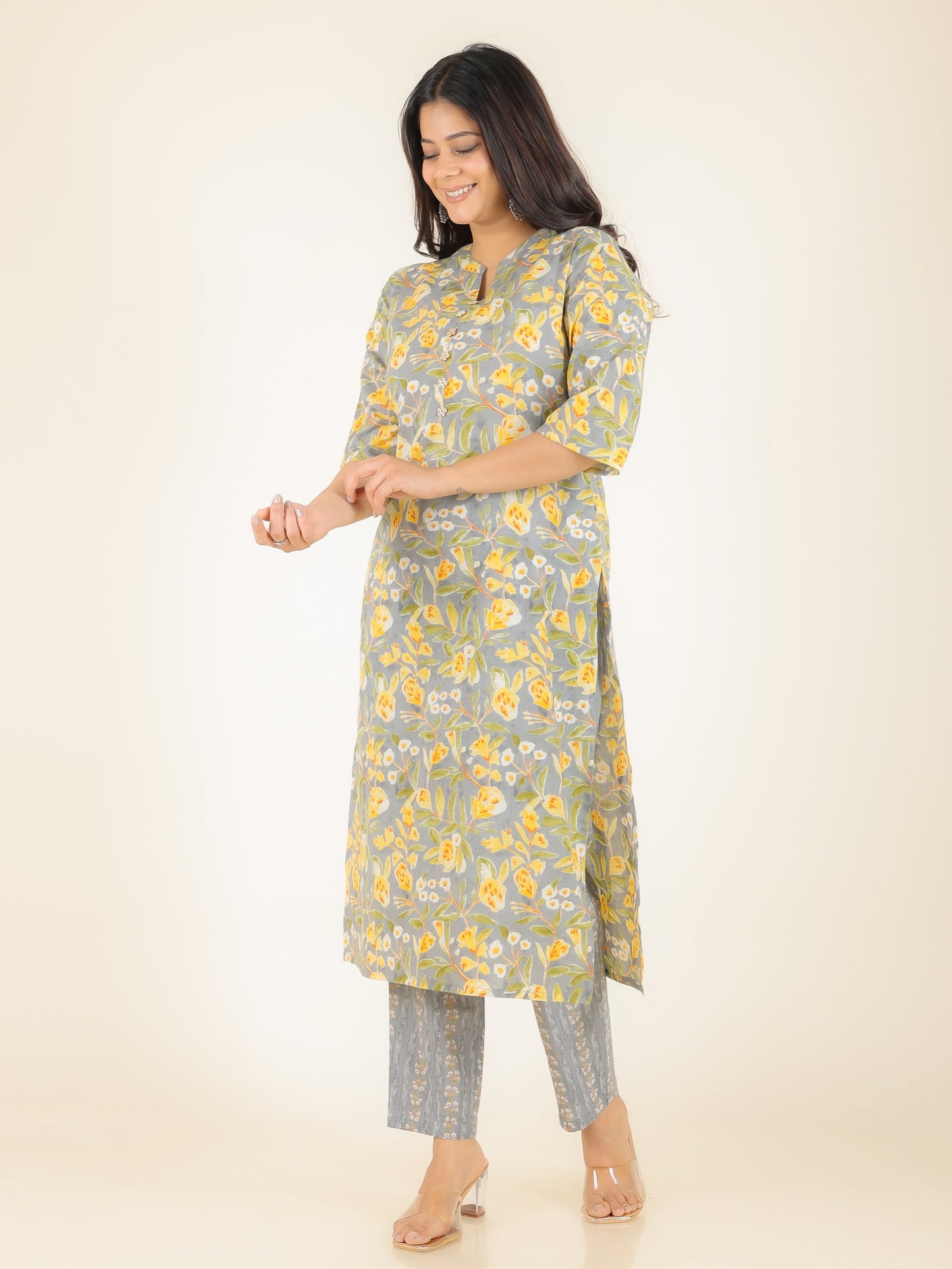 Soft Cotton Floral Kurta