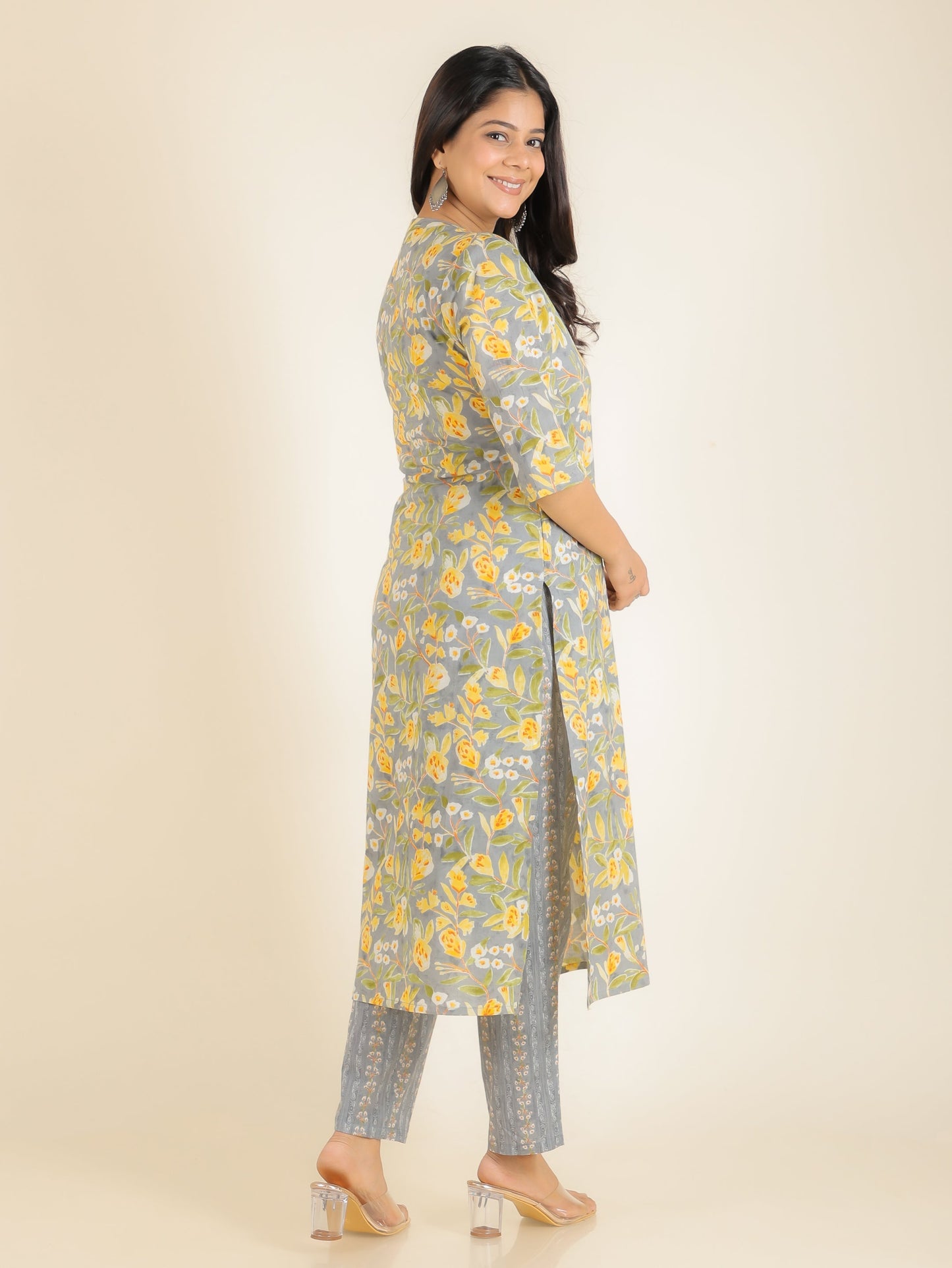 Soft Cotton Floral Kurta