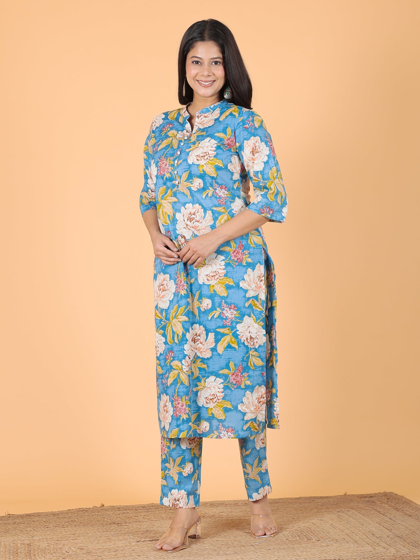 Soft Cotton Floral Kurta