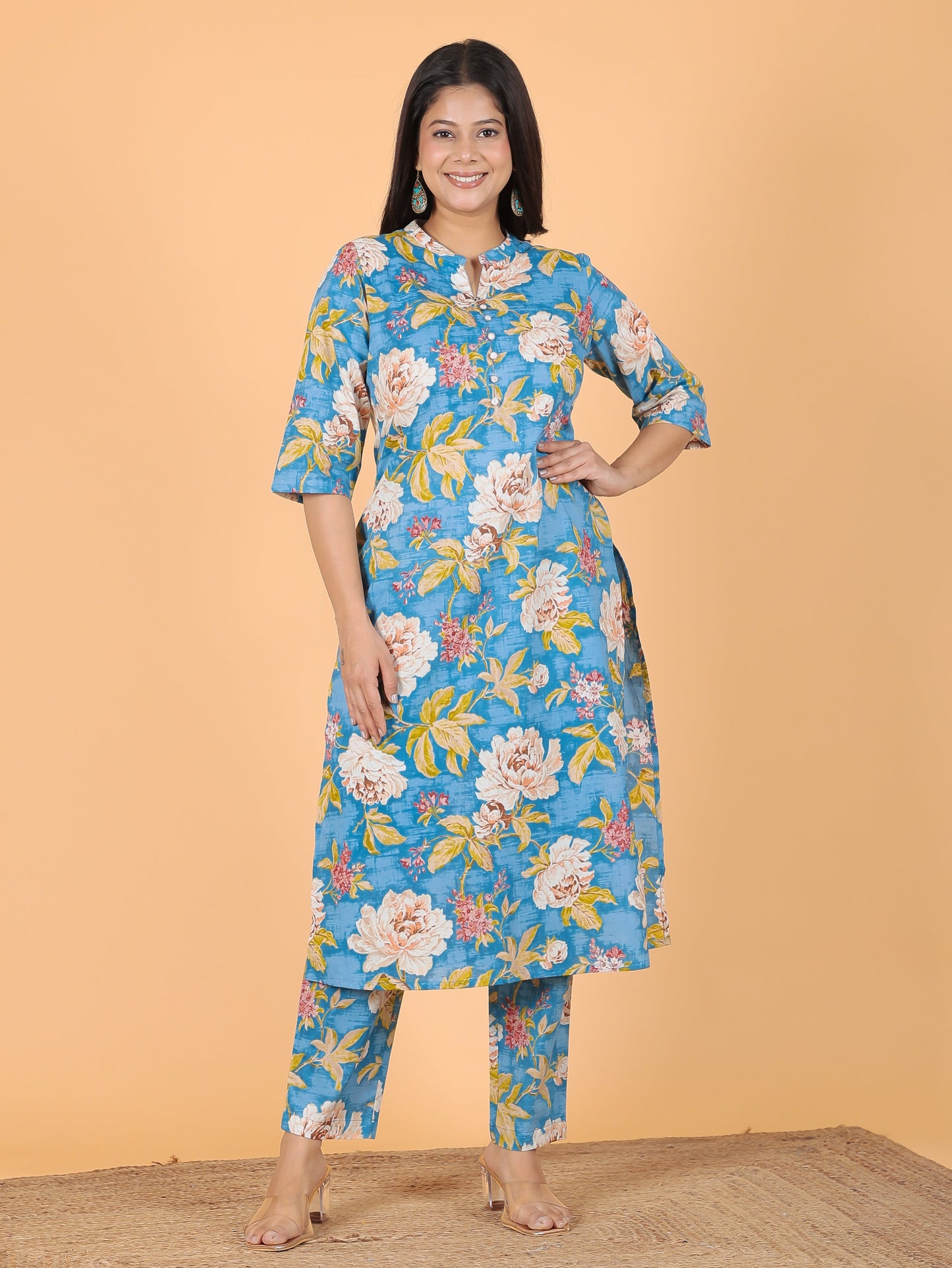 Soft Cotton Floral Kurta