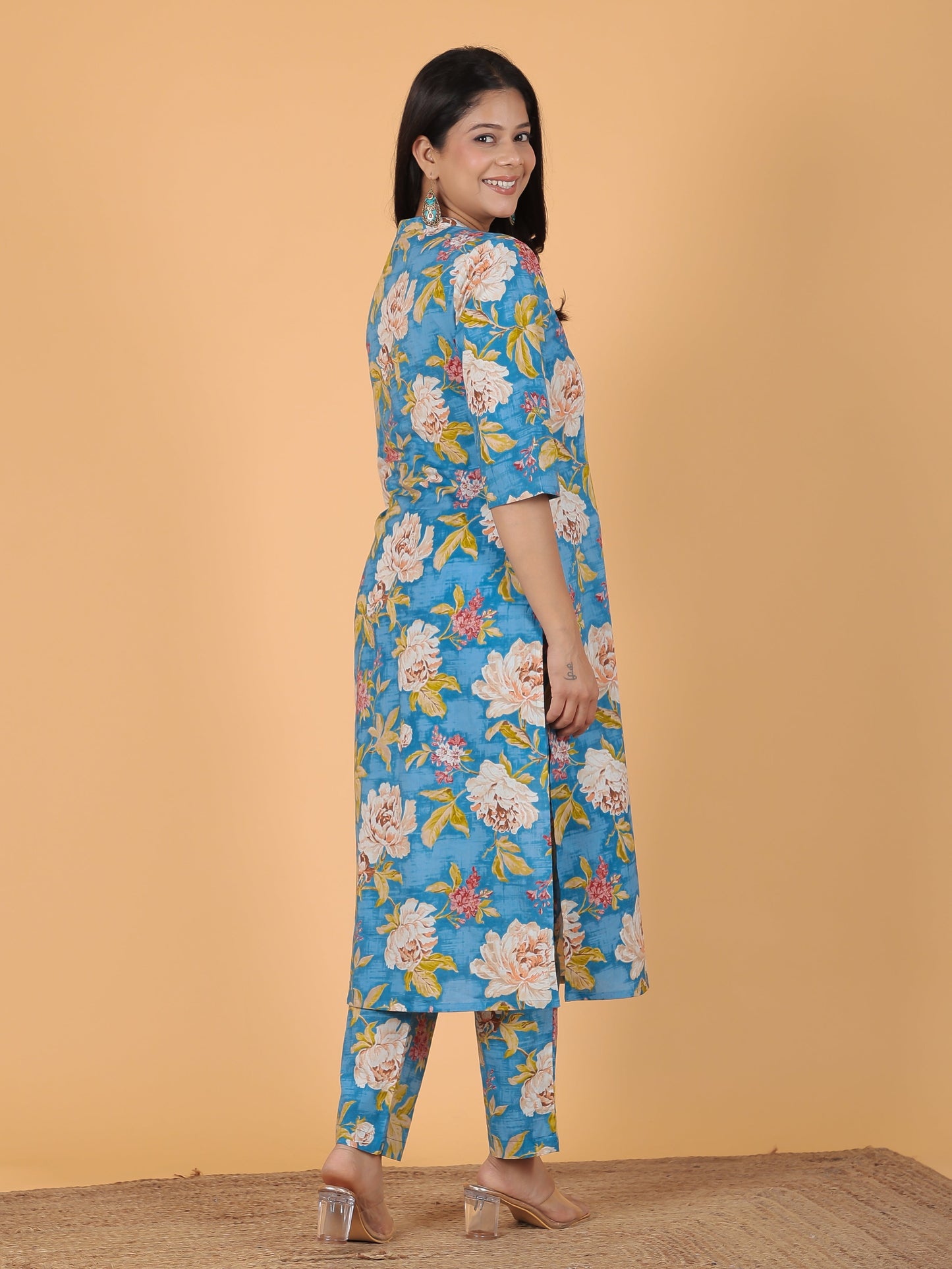 Soft Cotton Floral Kurta