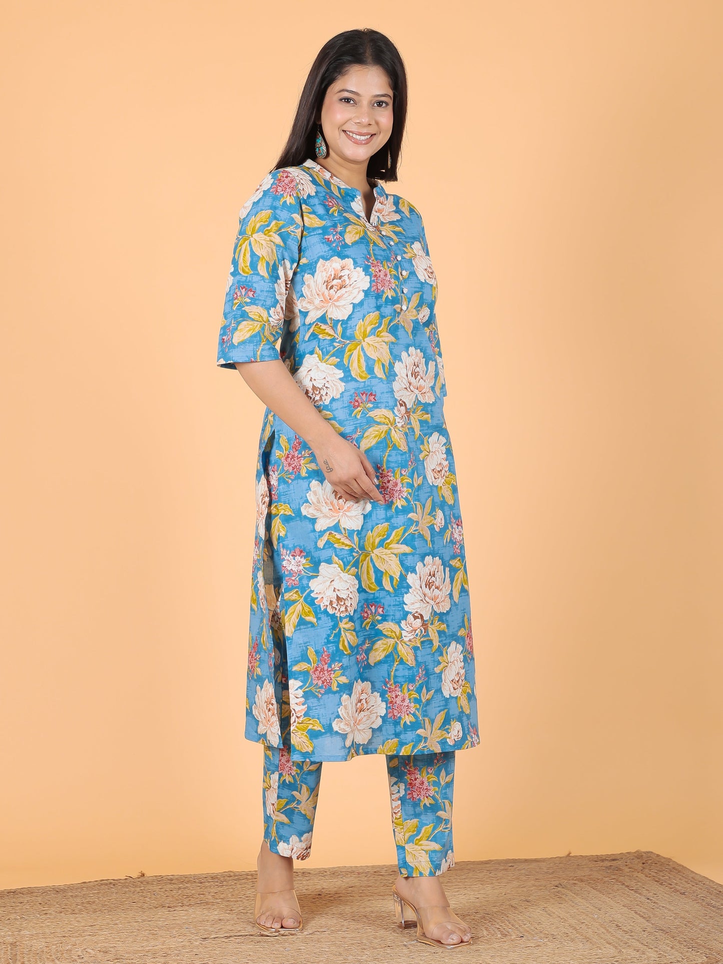 Soft Cotton Floral Kurta