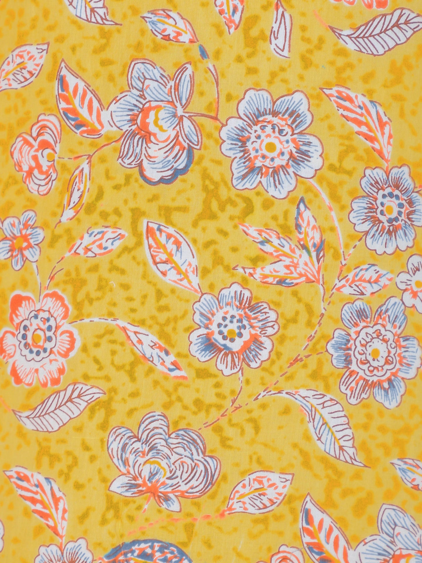 Soft Cotton Floral Straight Yellow Kurta