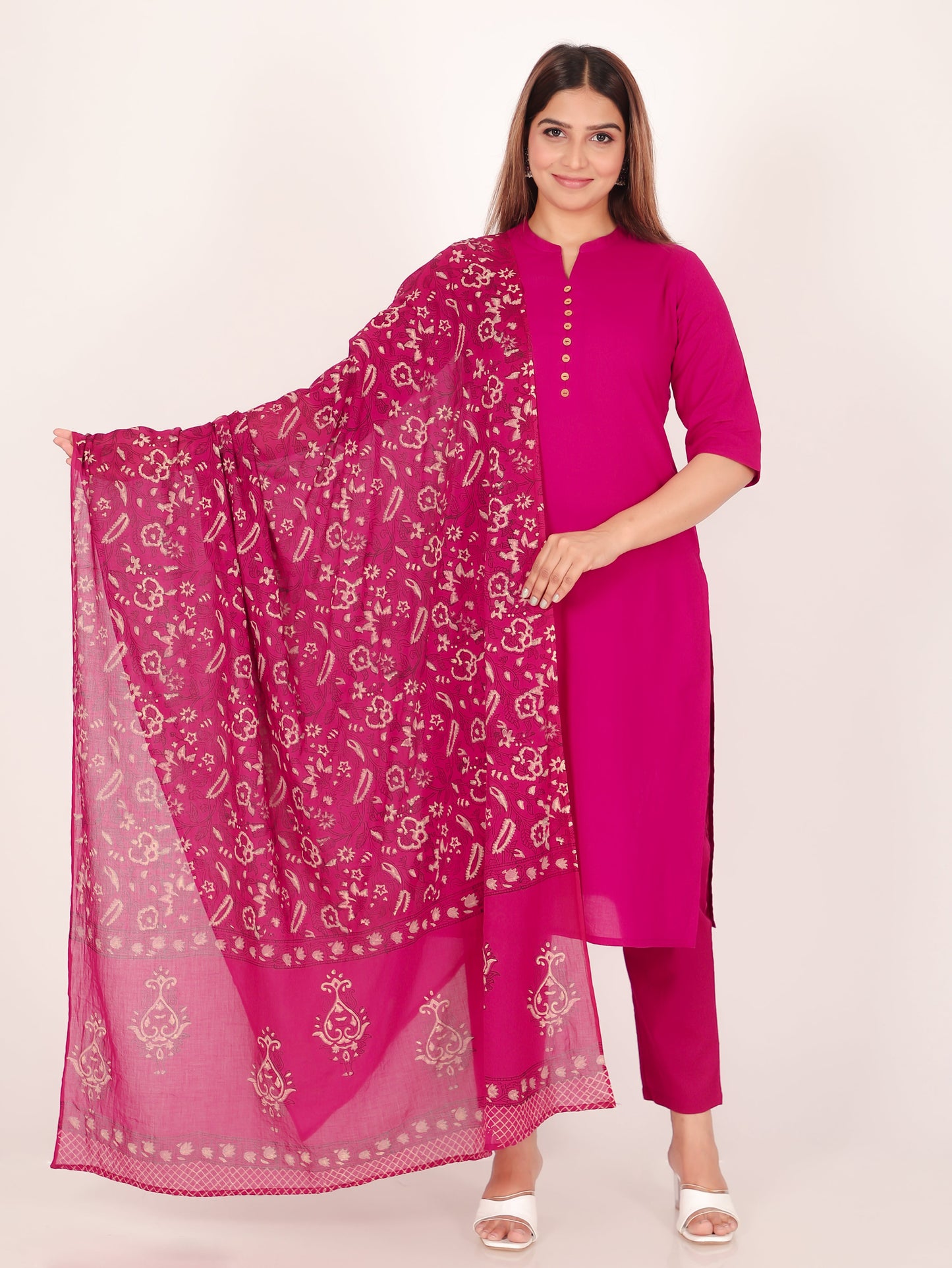 Voile Cotton Block Dupatta