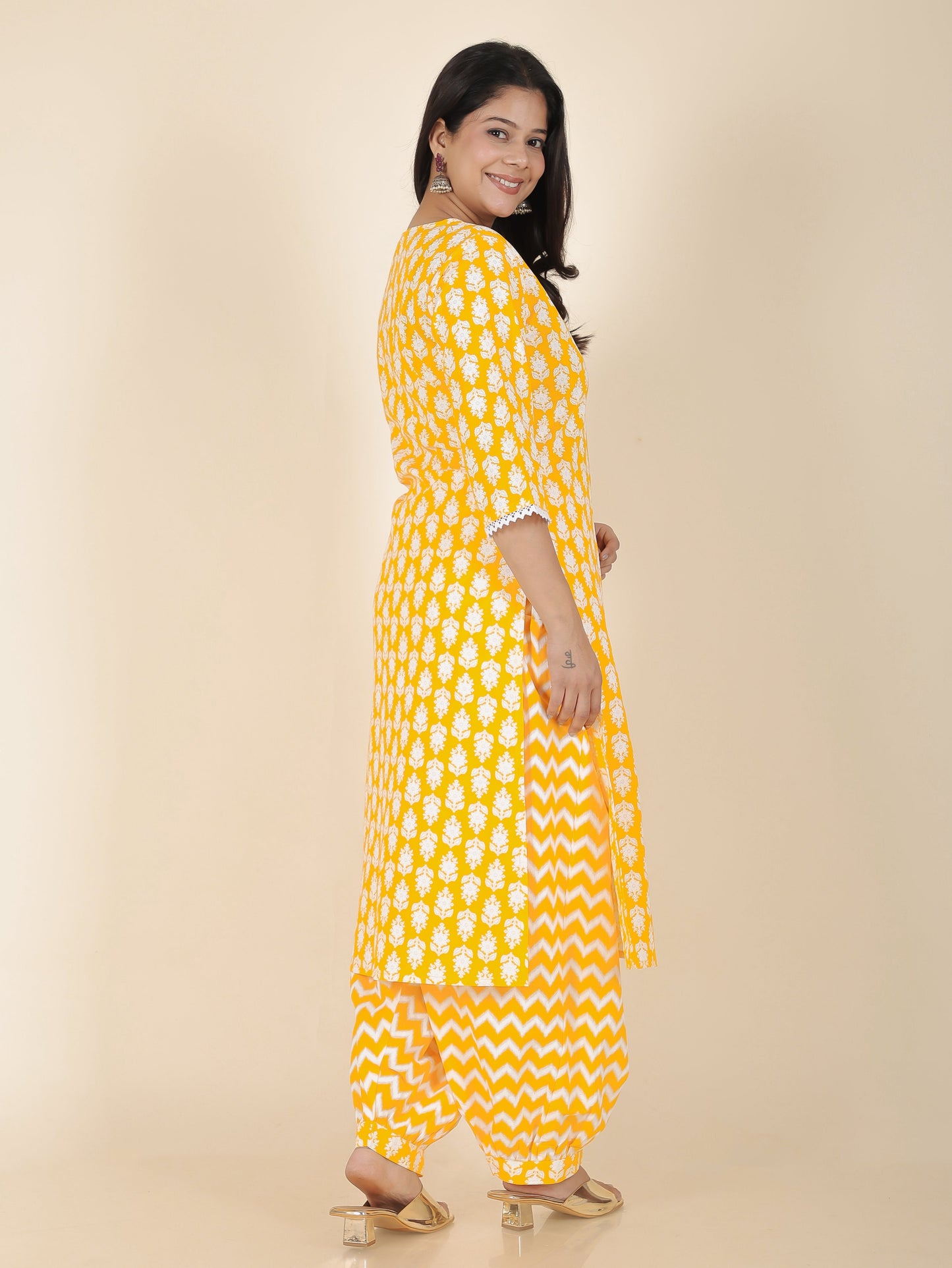 Soft Cotton Floral Kurta